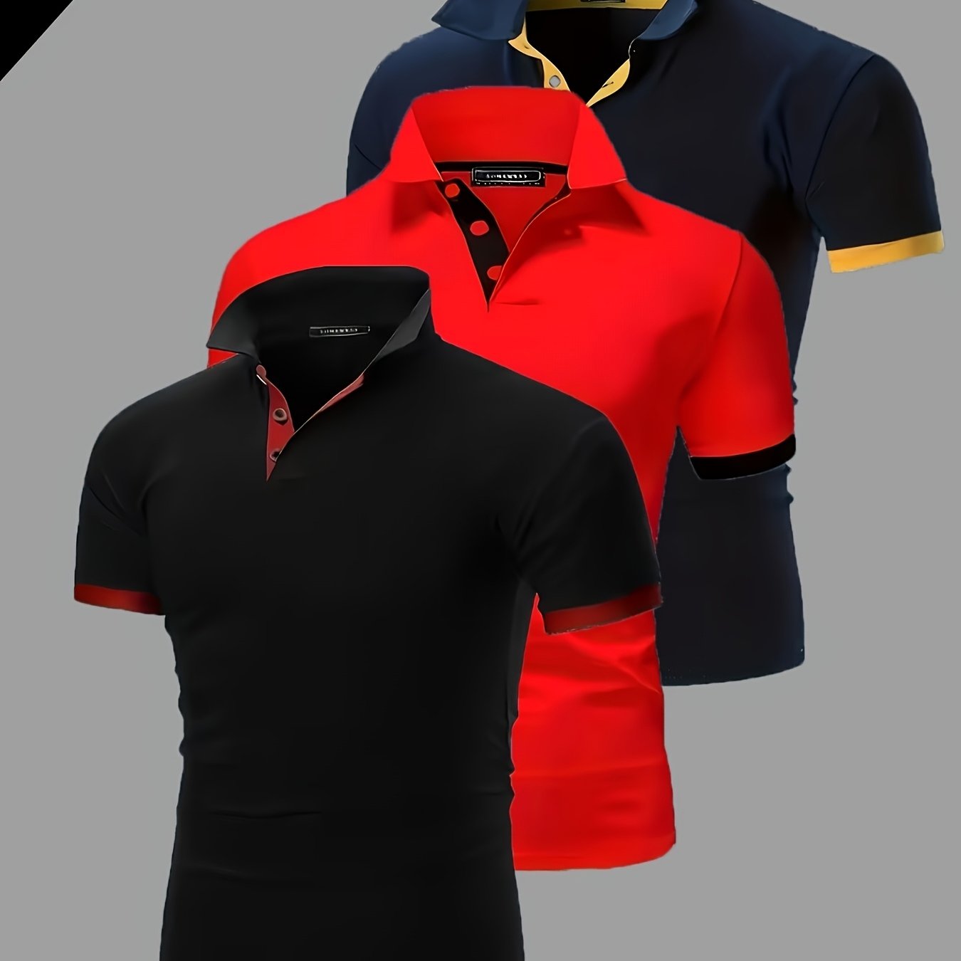 TEMU Men's Summer Shirt, Breathable And Stylish, Three-pc, Fashionable, Casual, Business, Versatile