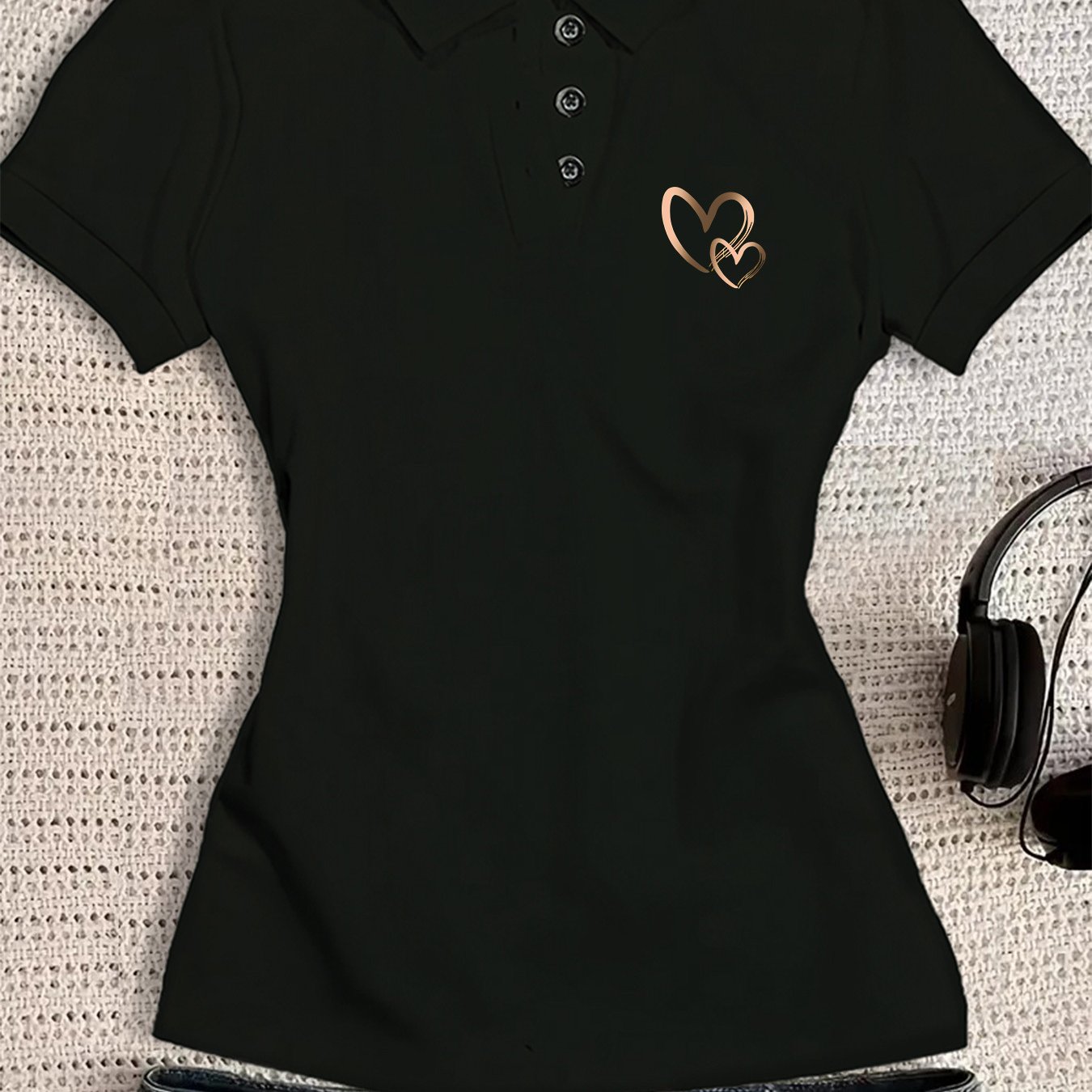 TEMU Y2k Sweet And Cool Slim-fit Shirt With Collar, Perfect For Summer Autumn Winter Wear