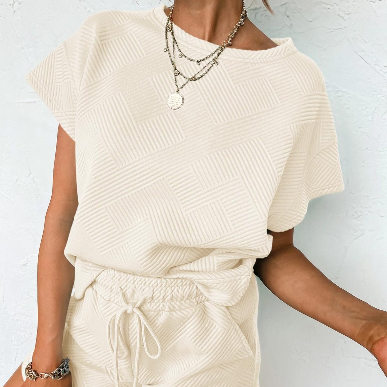 Summer Matching Lounge Sets For Women, Featuring Casual Short Sleeve Tops And Shorts, Perfect For Pajamas