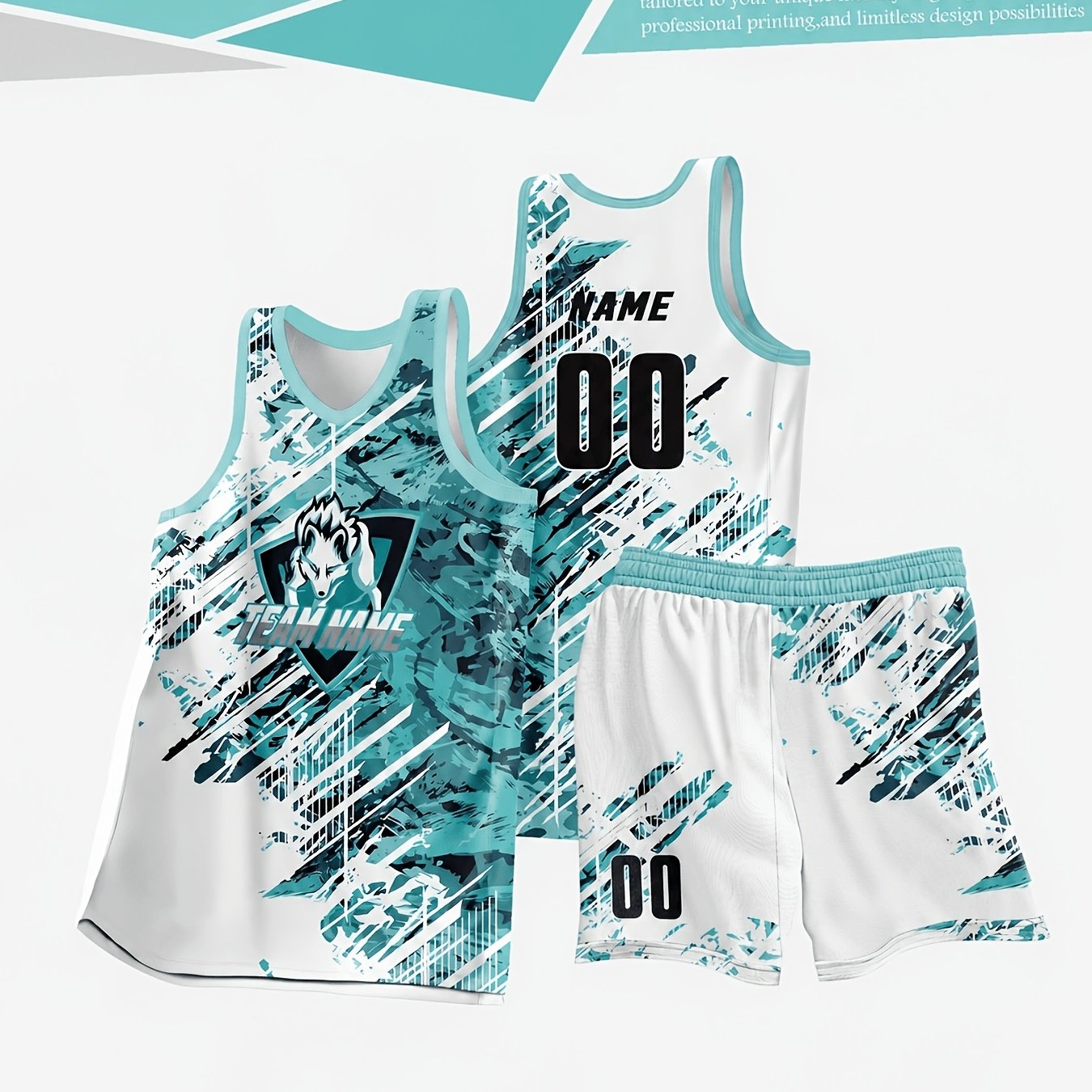 TEMU Conjunto de Camiseta y Shorts de Baloncesto Personalizados para Adultos y Jóvenes, Número y del Equipo, Ropa Deportiva Personalizada