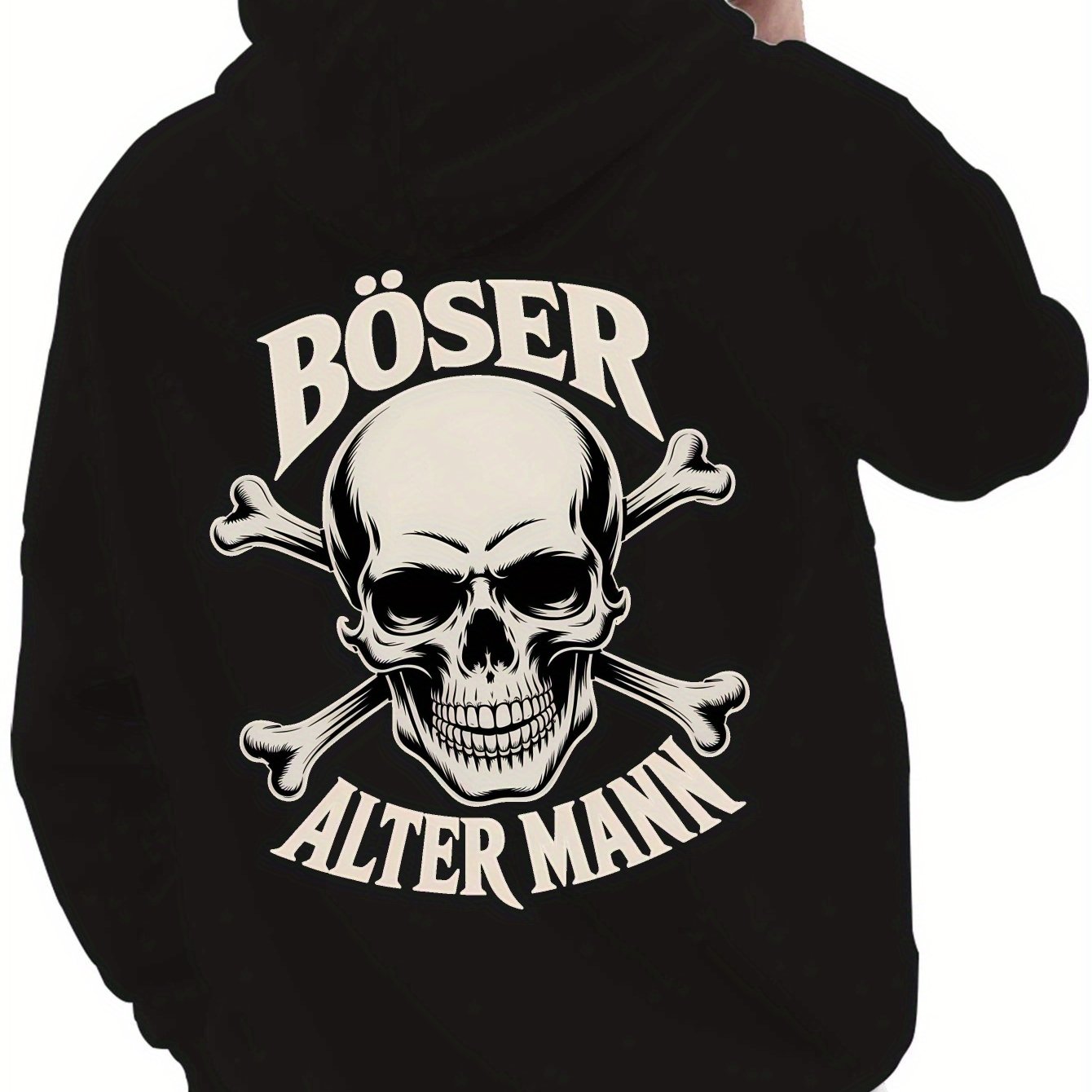 TEMU B Ser Alter Mann Offers A Large-sized, Trendy Hoodie For Men Featuring A On The Back. This Warm, Free-style Sweatshirt Is Perfect For Couples
