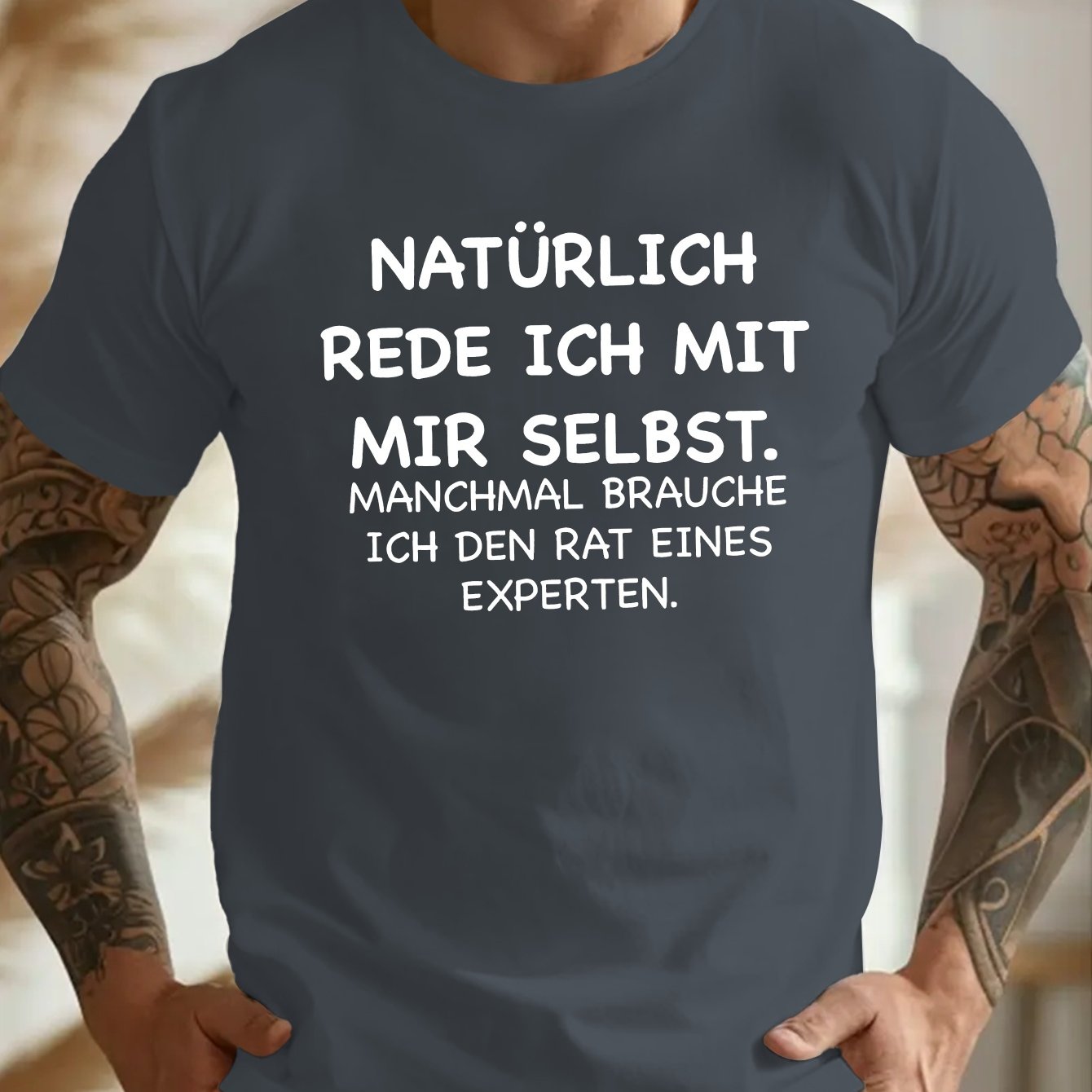 E-shop Lustiges Deutsch Crinkle Plus Size Herren T-Shirt, PLUS SIZE
