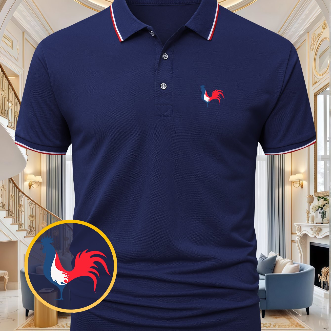 TEMU F1337-hblji Men's Plus Size Novelty Shirt, Casual Business Versatile, Suitable For Equestrian Golf Sports, Comfortable Breathable, Athletic