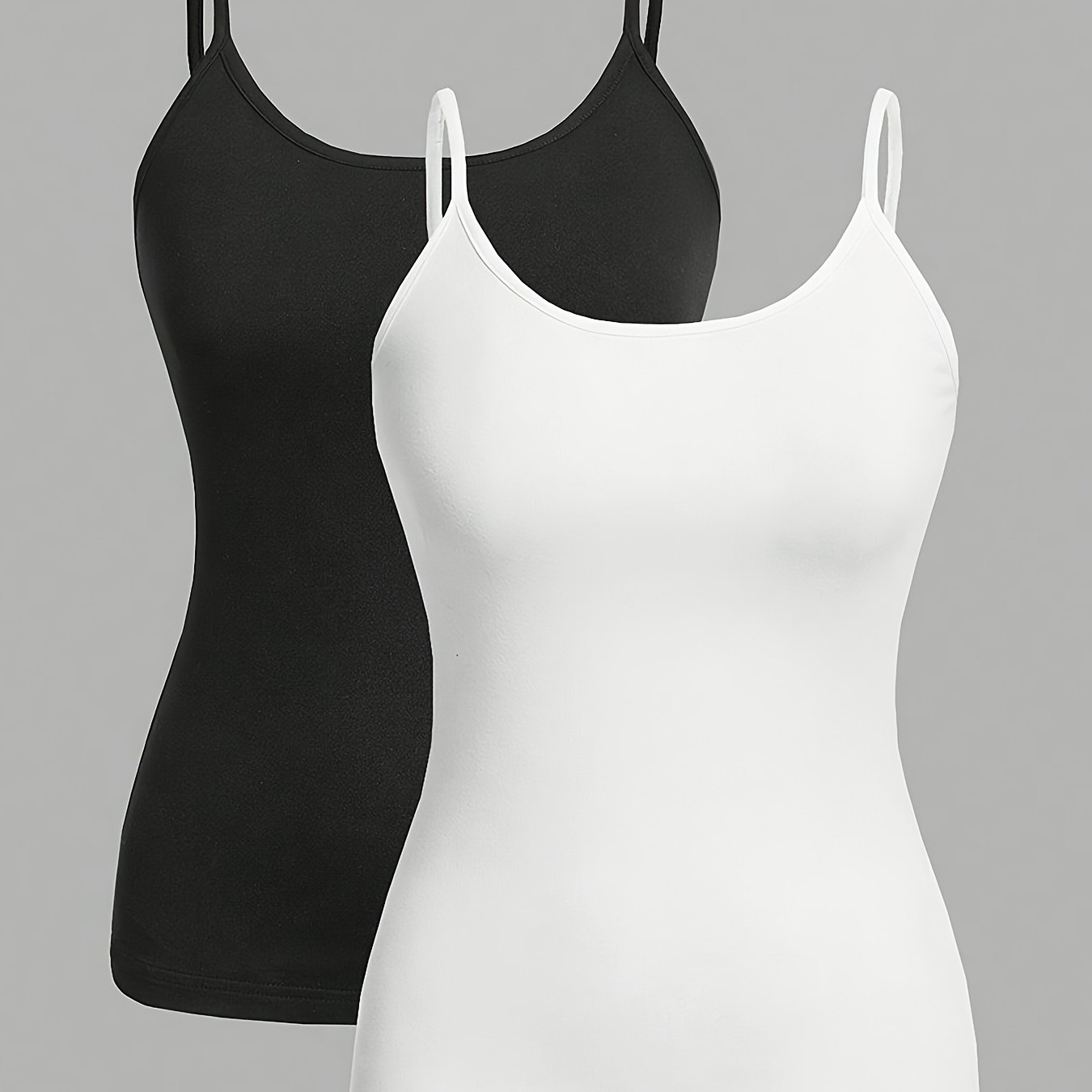 TEMU Fashion Women's Camisole Vest Adjustable Style Women's Clothing Sexy Lingerie 2pcs Set