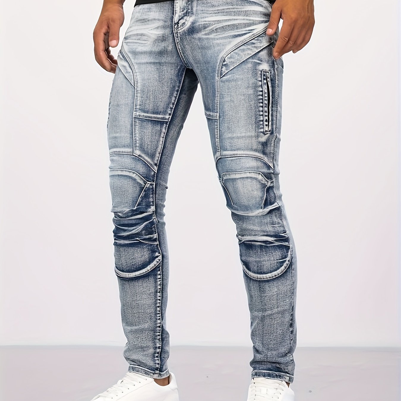 Vintage Versatile Jeans For Teen Boys, Trendy Denim Pants For Men, Slim--season Men's Jeans