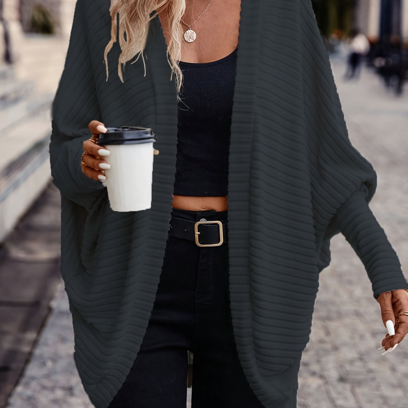 Fashionable Versatile Solid Color 's Cardigan