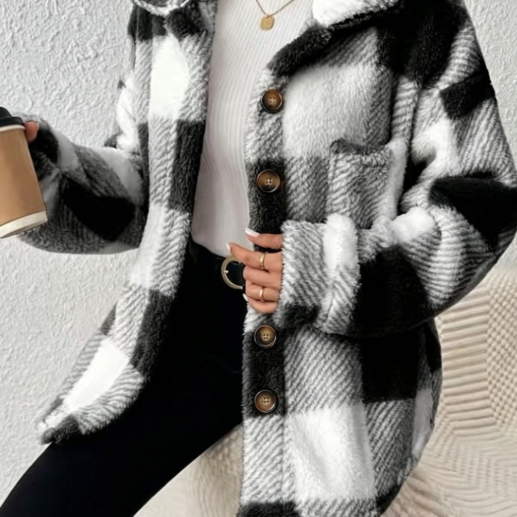 TEMU Women's Casual Jacket, Thick Jacket
