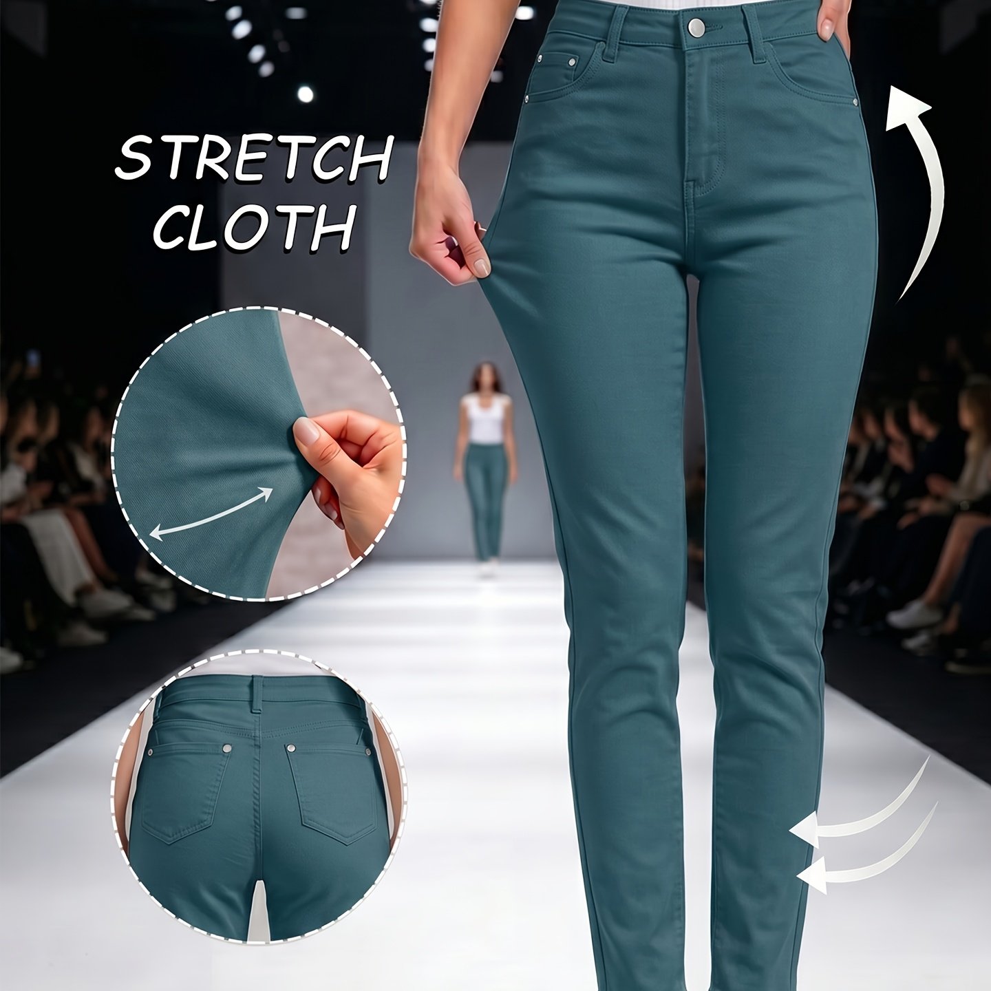 Image of New Pencil Jeans With Stretch For A Slim Fit That Too Tight, Effortlessly Defining Clean Leg Lines. This Classic, Versatile And Is Perfect For Daily Commutes. Ins , It A Simple