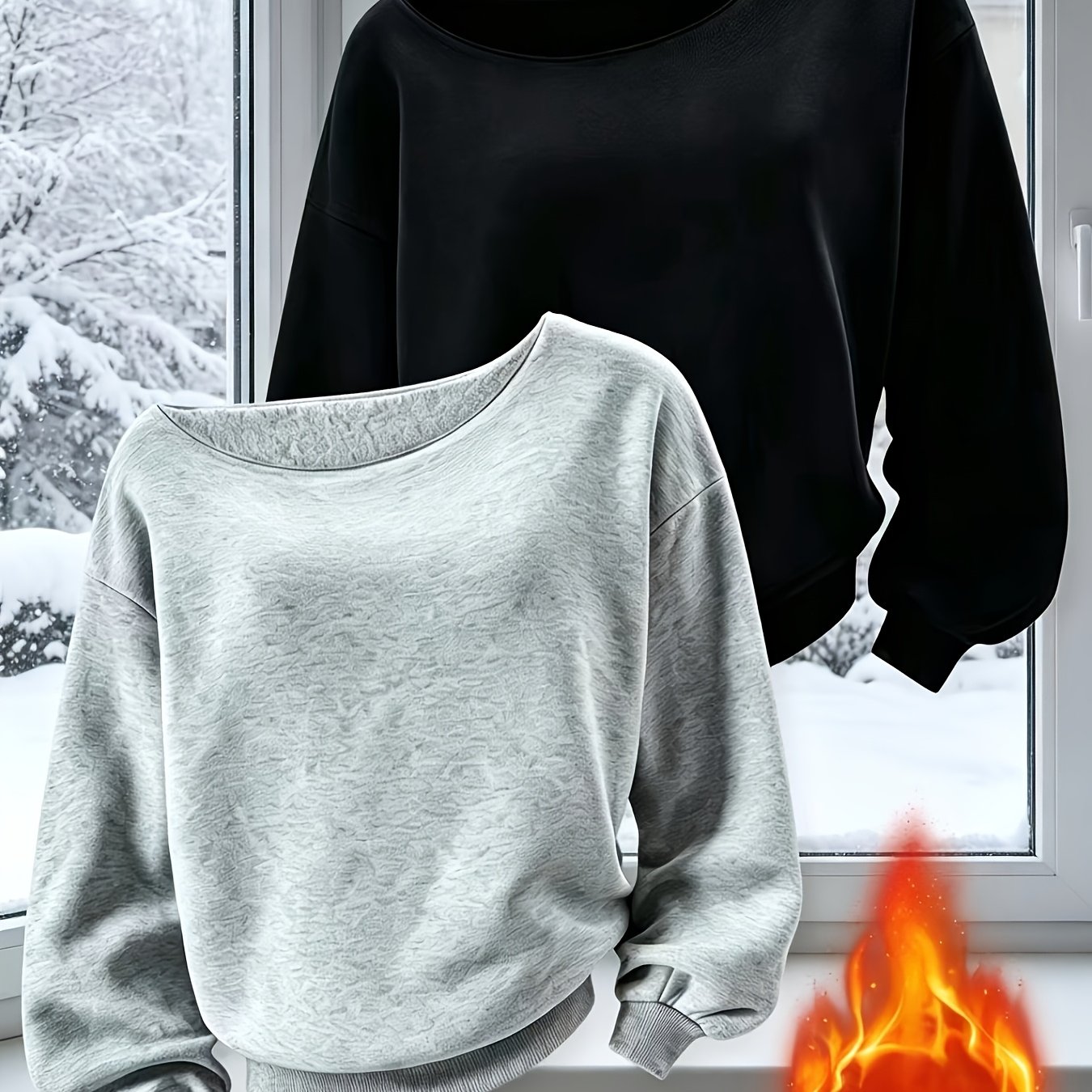 TEMU Set pezzi da donna per l'/inverno, per uscite la casa, casual, confortevole, versatile, con spalle scoperte, top