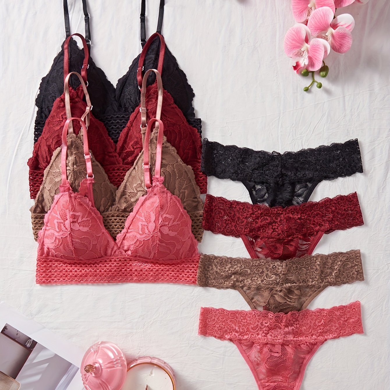 Four-color Lace Romantic Elegant Set