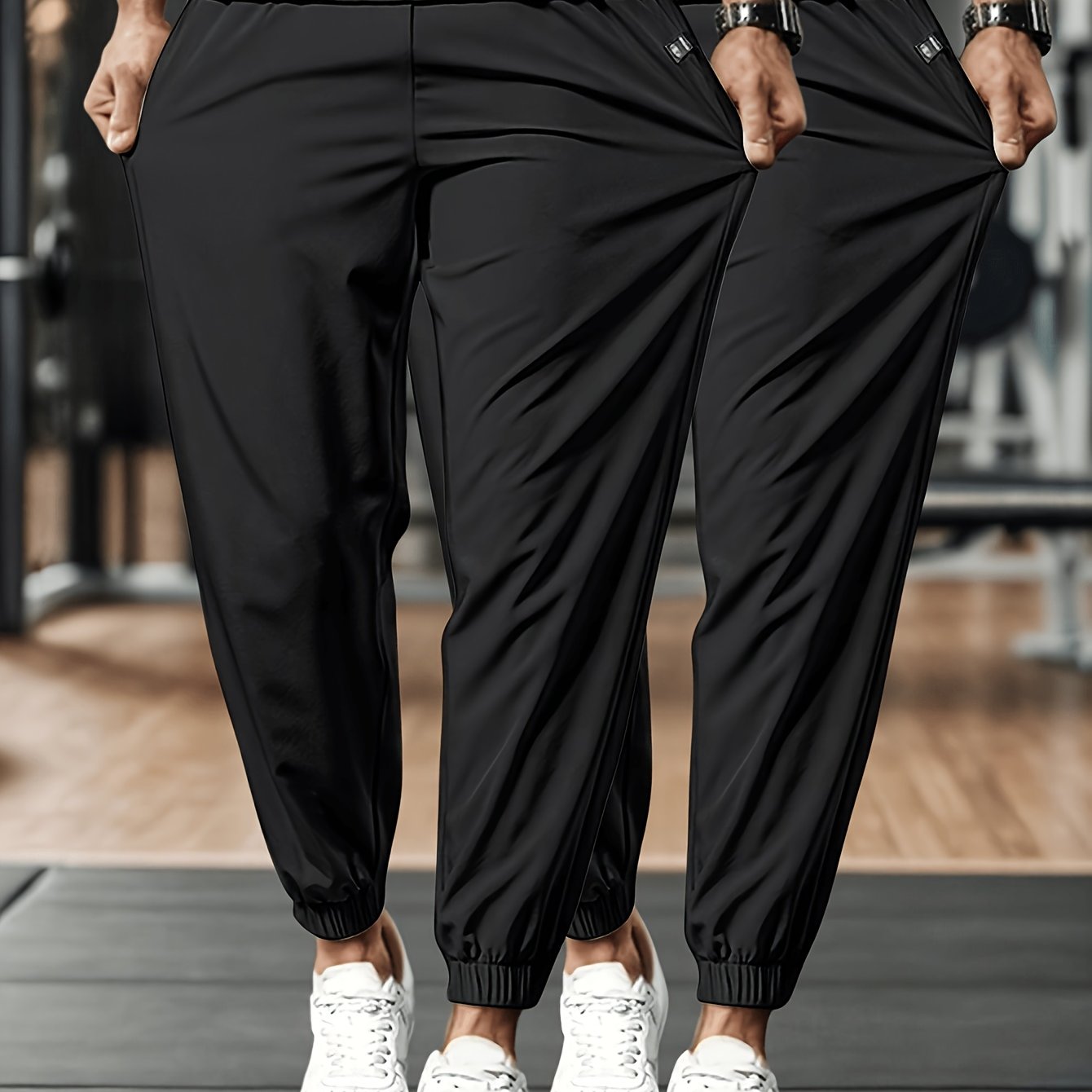 TEMU Heren 2-delige Joggingbroek Set - Lente Zomer Lichtgewicht Broeken - Outdoor Sport Fitness Lange Broeken - Casual Dagelijkse Veelzijdige Stijl