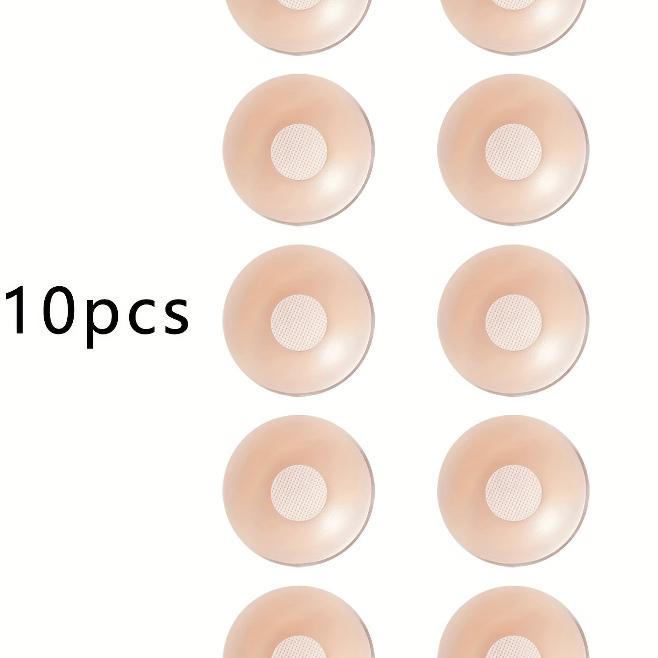 10pcs Reusable No-strap Seamless Adhesive Breast - High Elasticity Silicone Underwire For Women, Solid Color, S Style, S Support|seamless Adhesive|stretchable Fabric
