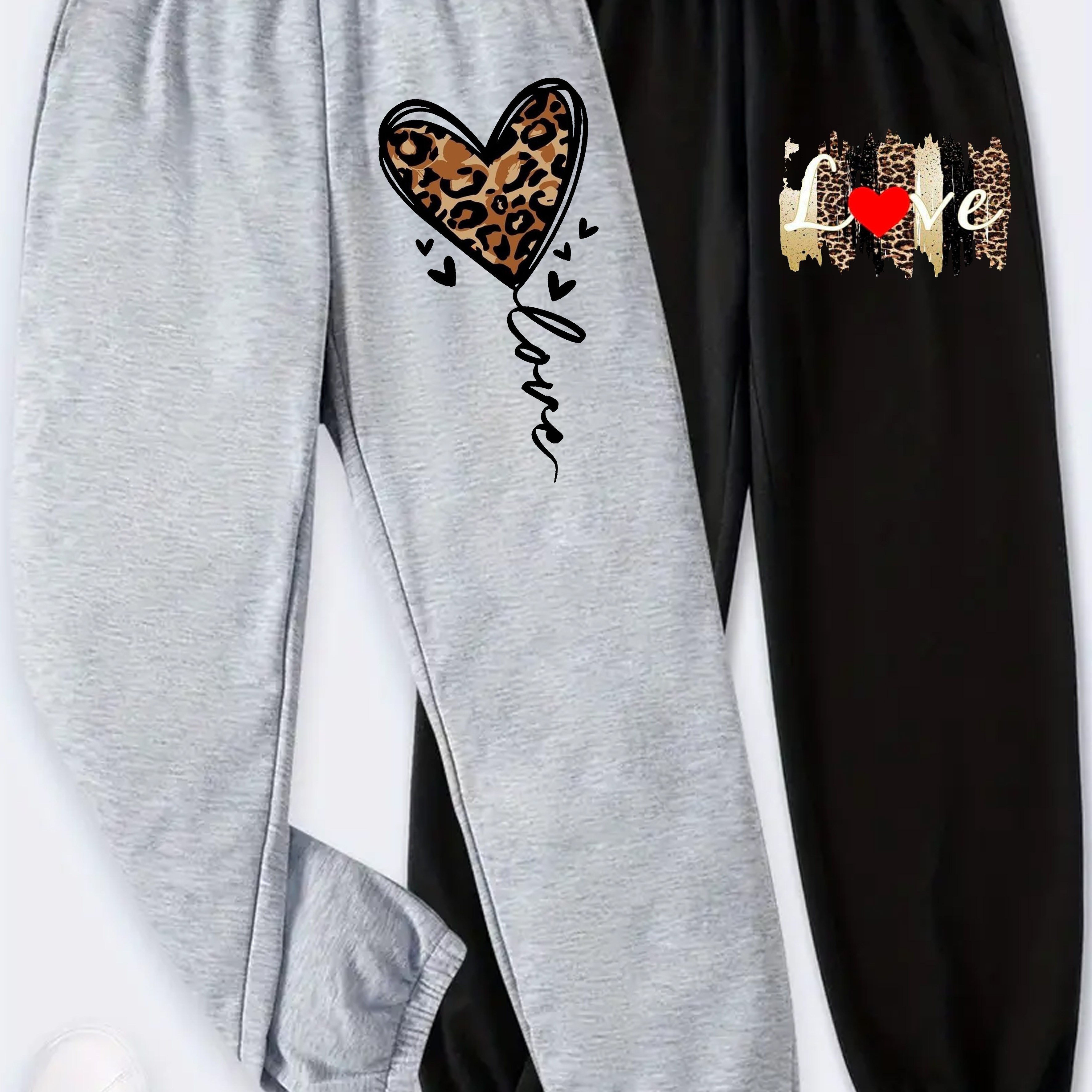 TEMU Leopard Imprimé Cœurs et Créatifs 'LOVE' : un Charm Fait de Mode, Disponible et . Un Choix Décontracté de Cœurs, Mélangeant Confort et Tendance