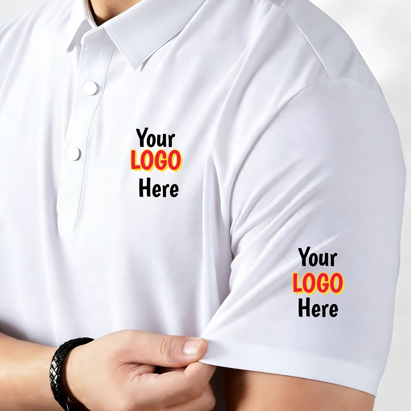 TEMU Men's Custom Shirt Short Sleeve T-shirt, Personalized Pattern Logo Customization, Comfortable Stretch, Summer Trendy Tee, Casual Clothing,
