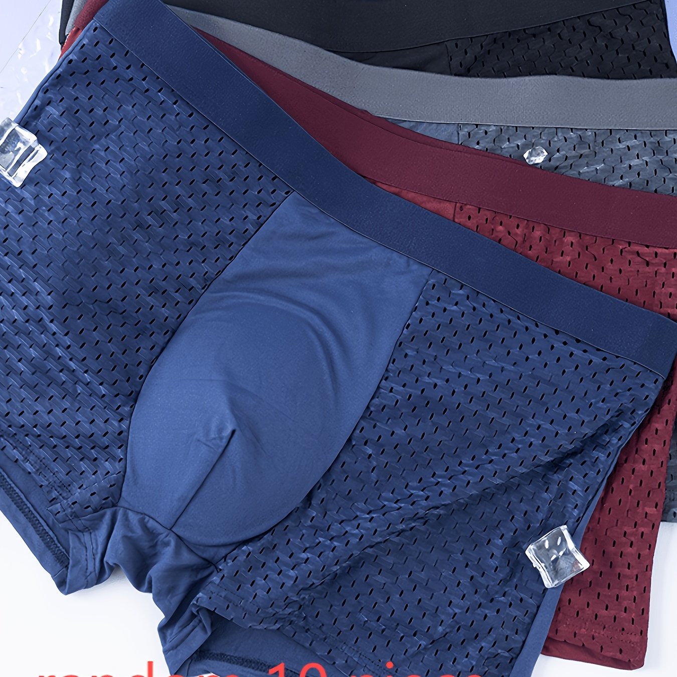 10pcs Men's Trendy Comfortable Boxer Briefs In Random Colors