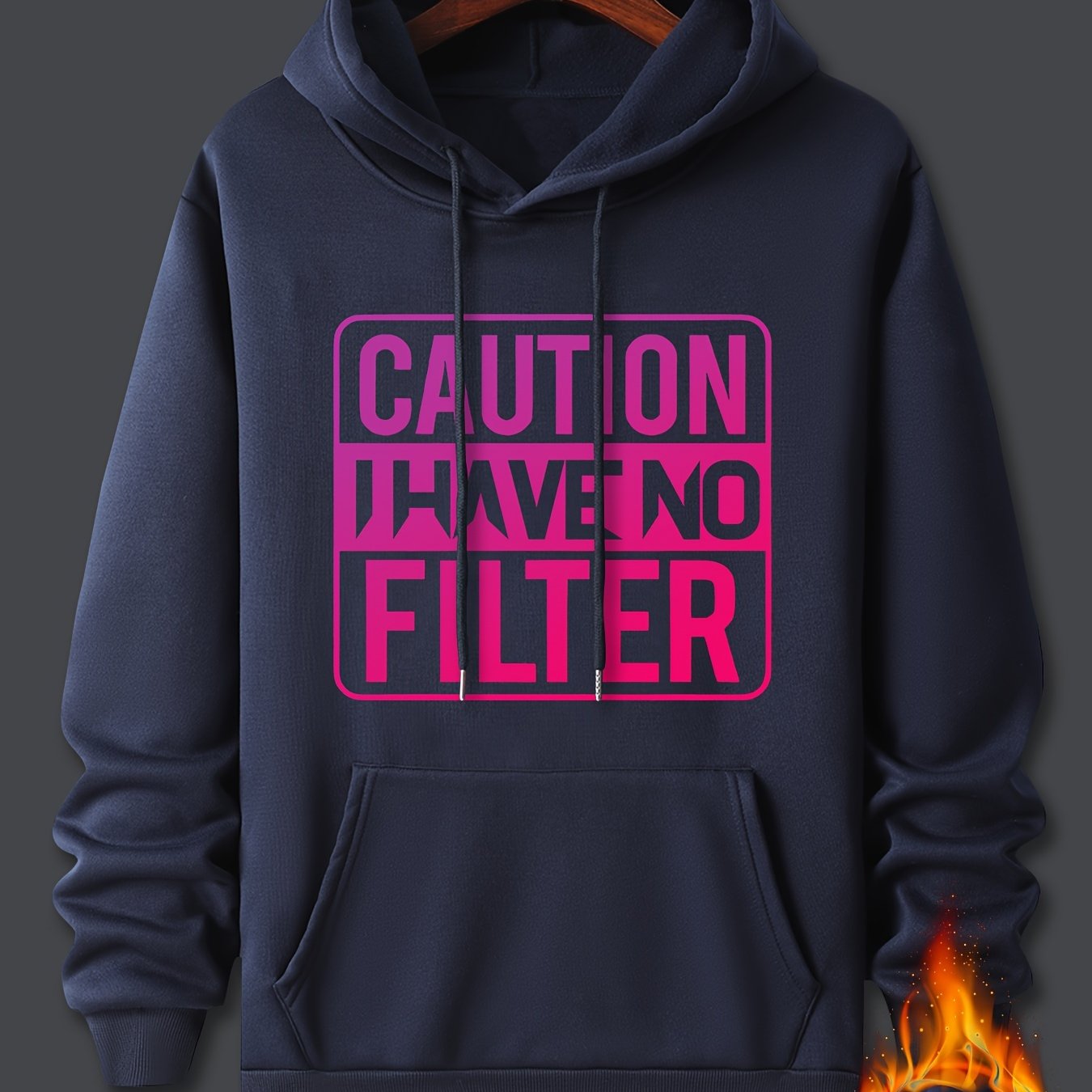 TEMU Trendy Hooded Sweatshirt Men's Hooded Sweatshirt Long-sleeved Hooded Sweatshirt