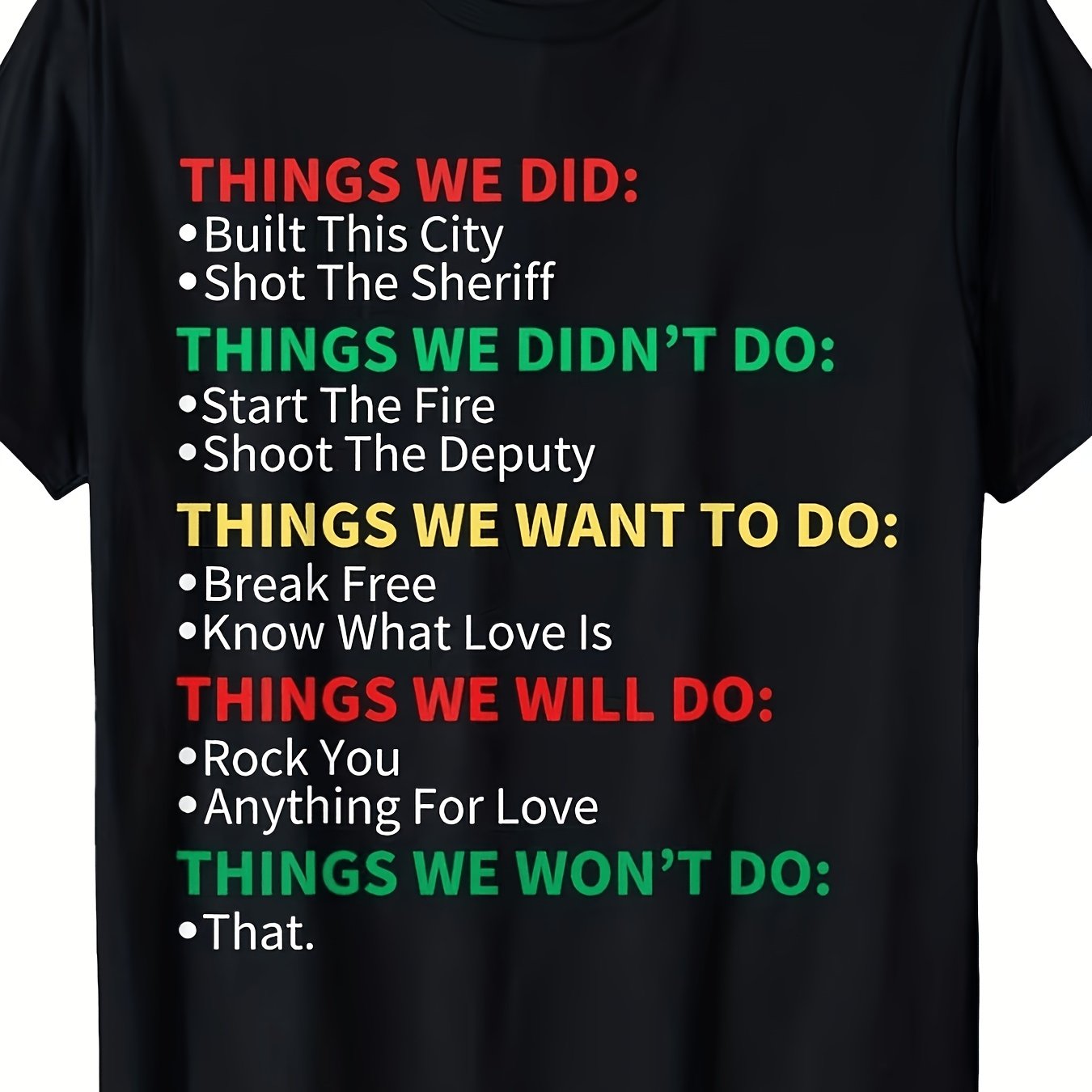 TEMU Men's Vintage "this City" Lyrics T-shirt - Vintage Music Band Tee With Lyrics And Album Title, Short Sleeve Crew Neck Casual, Suitable For