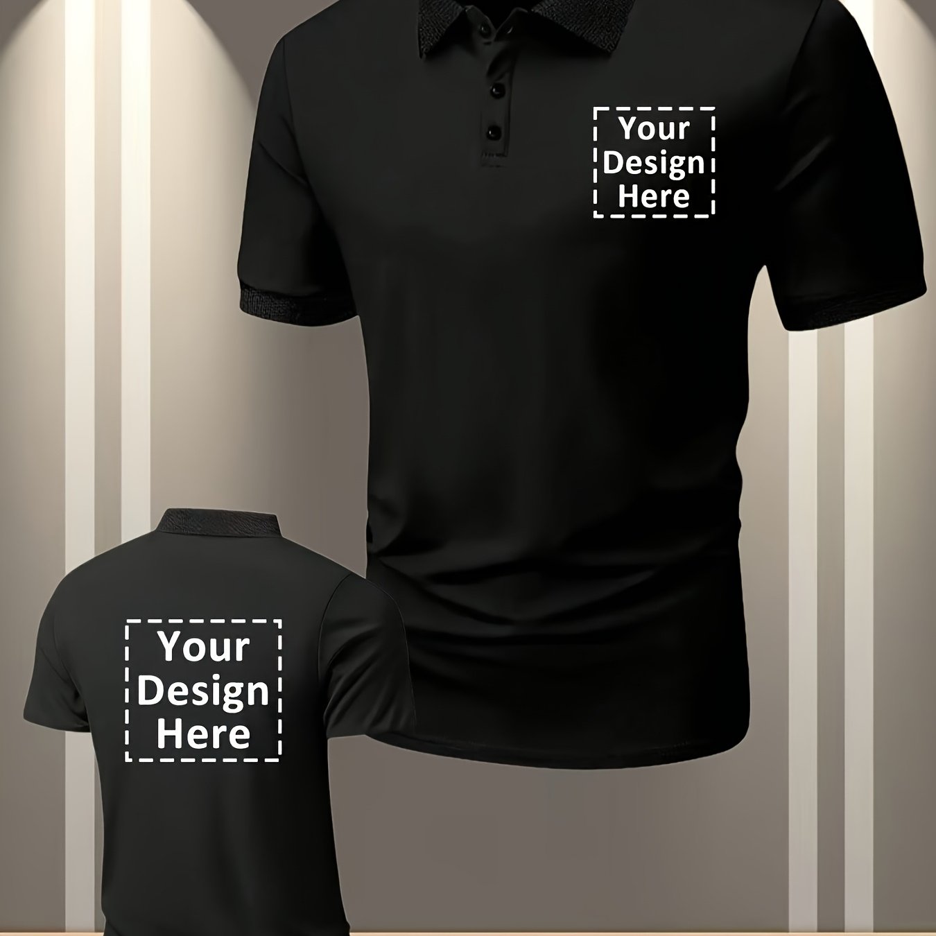 E-shop Personalisierbares Herren Polo Shirt, Logo, Muster, Druck vorne und hinten, Thermotransfer, formelle Business-Freizeitmode, Sportbekleidung,