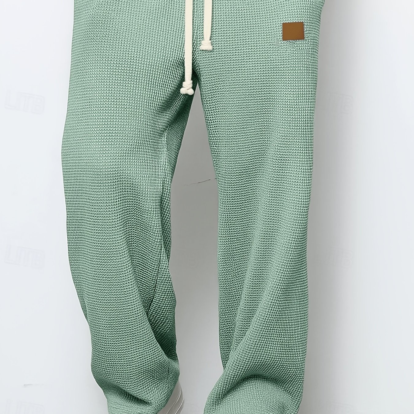 TEMU Men's Loose-fit Soft Pants With Practical Side Pockets - - Comfortable Trousers Suitable For Casual Wear, Office & Everyday Use, Solid Color