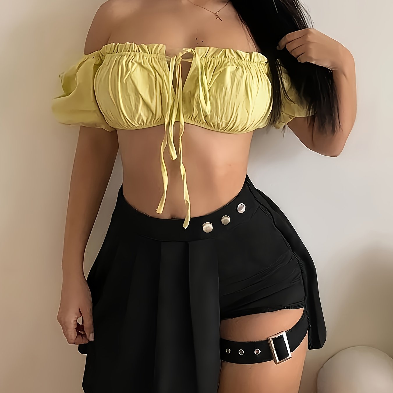 E-shop 2025 Neue Kurze Shorts Design Plissee Rock Unregelmäßiger Sexy Kurzer Rock