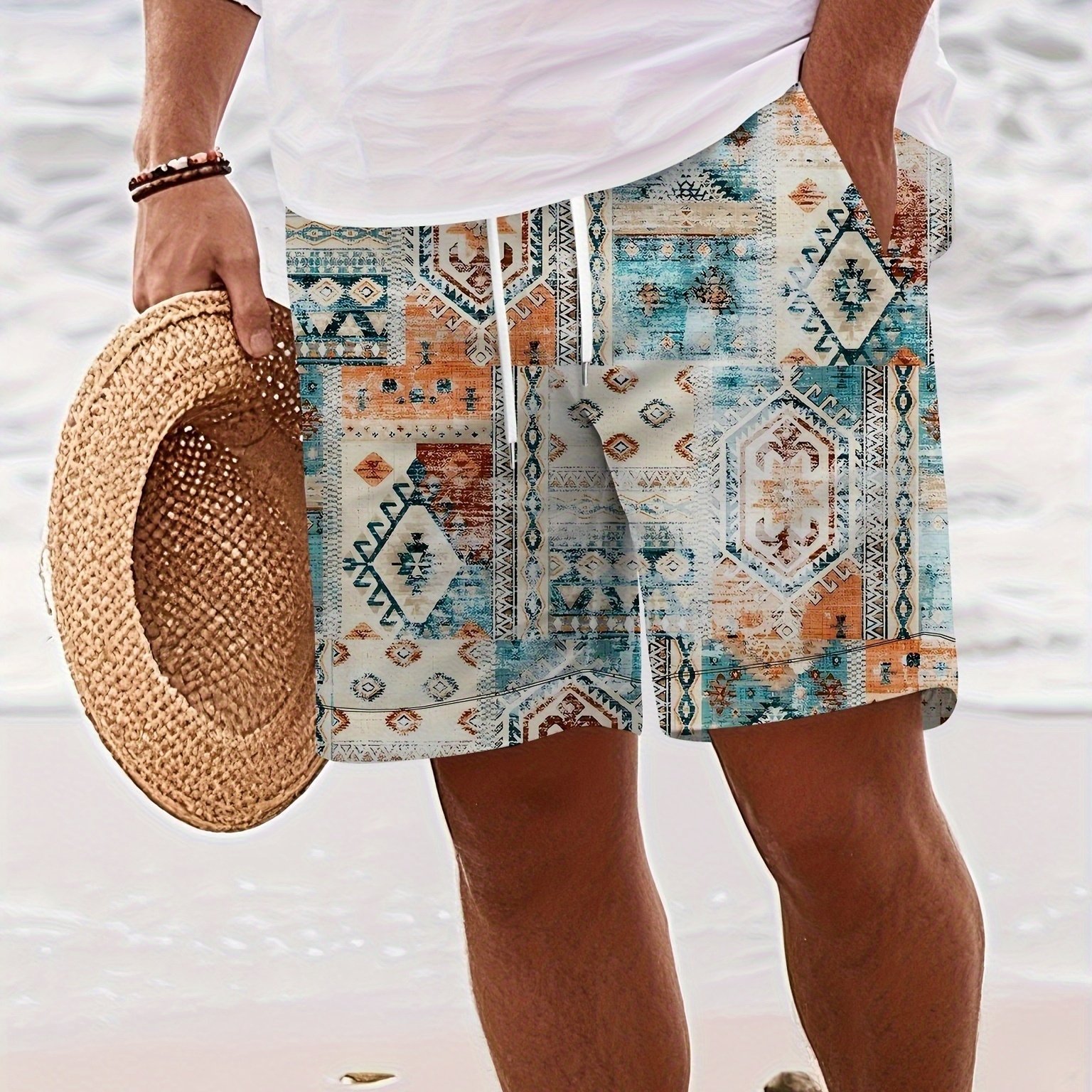 TEMU Pantaloncini estivi da con in stile , pantaloncini casual da , pantaloncini da spiaggia con codice di taglia