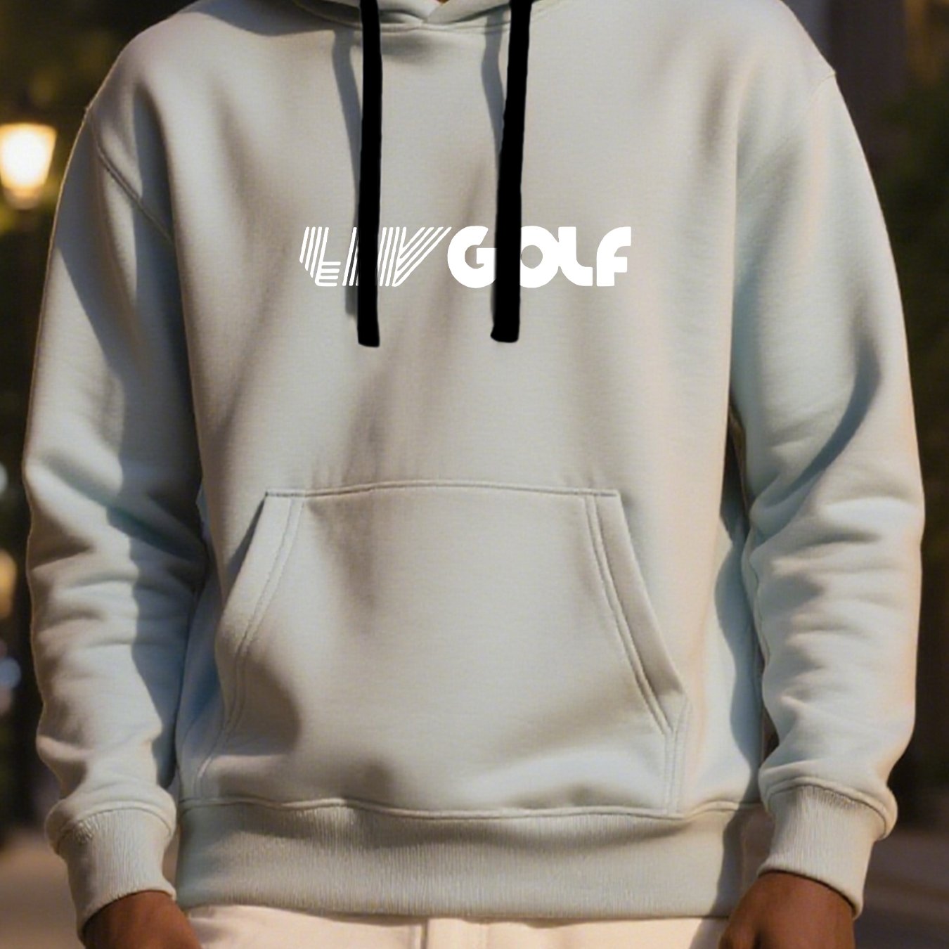 TEMU Men's Loose-fitting Hooded Sweatshirt - A Casual Long-sleeved Pullover With " Letters" Print, Drawstring Hood, Machine Washable - Suitable For ,