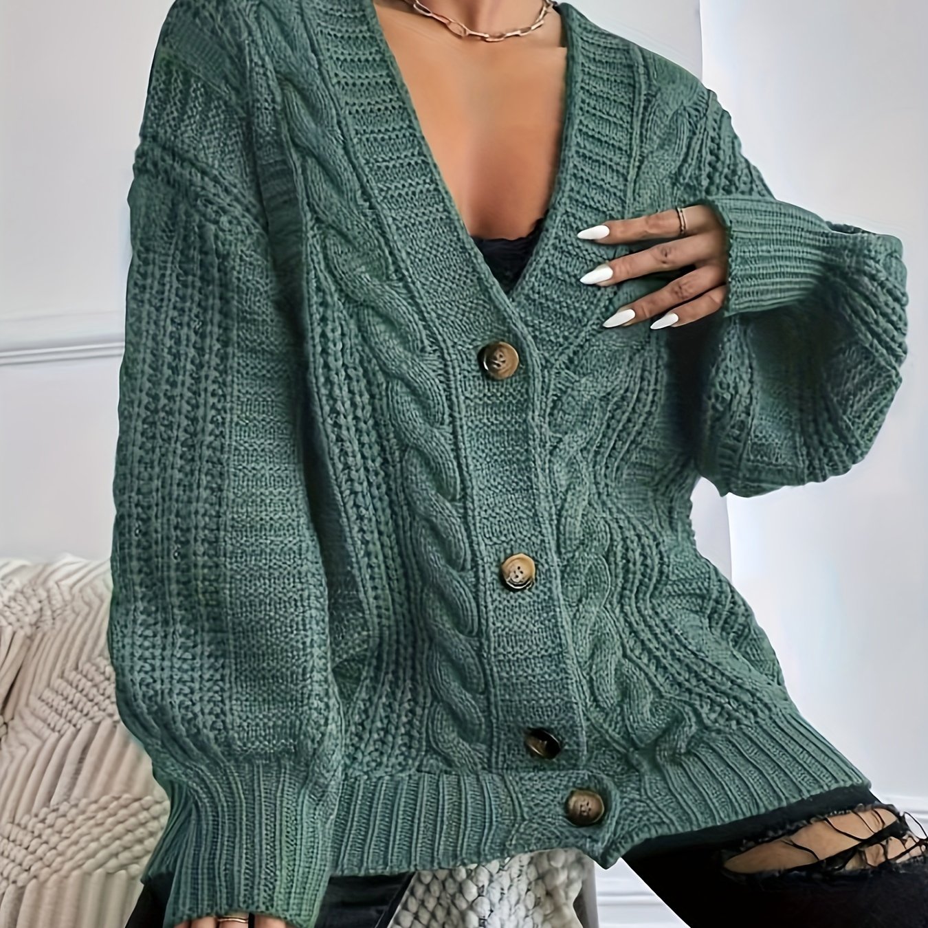 Solid Color Daisy Cardigan