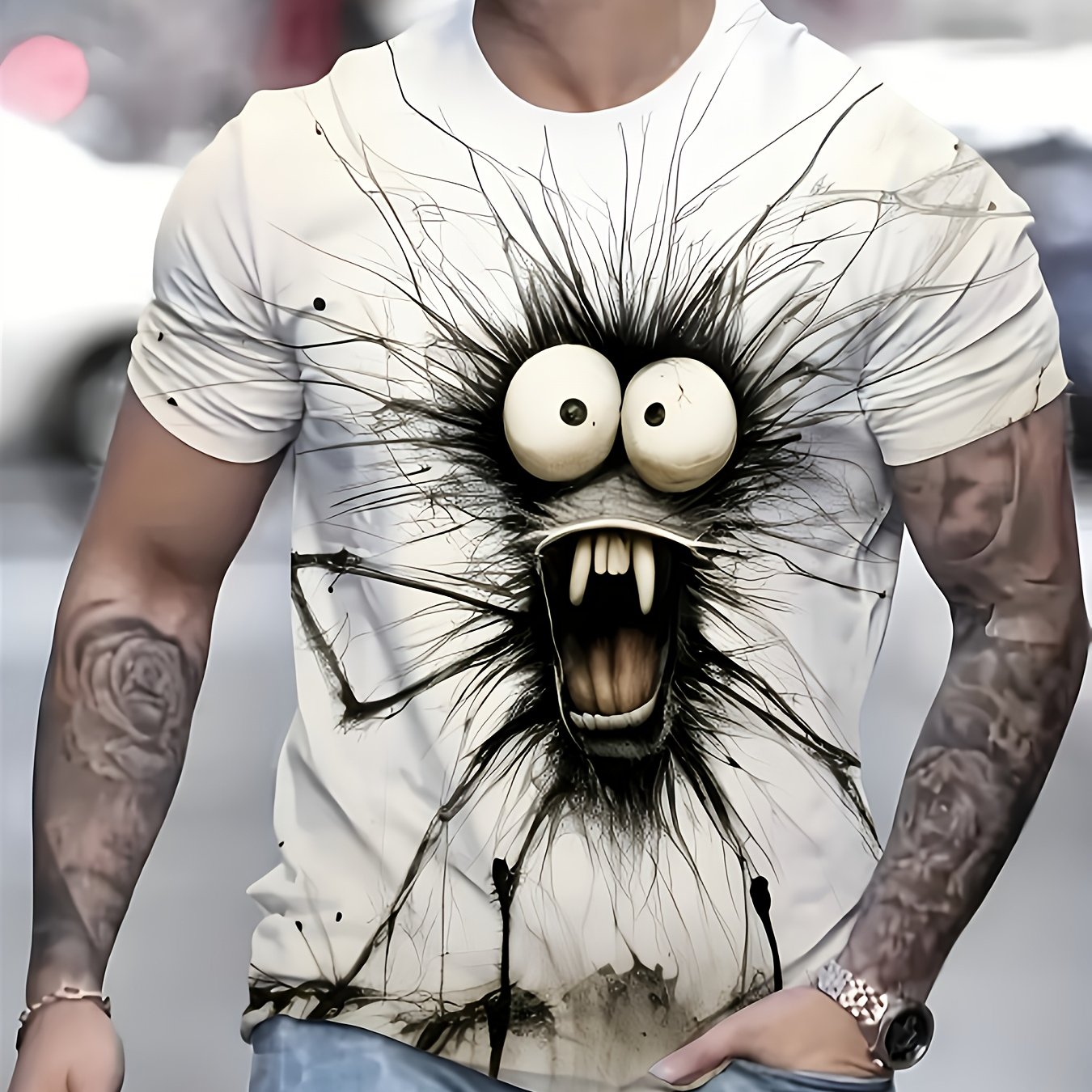 E-shop Digitaldruck Mode Trendiges Freizeit T-Shirt