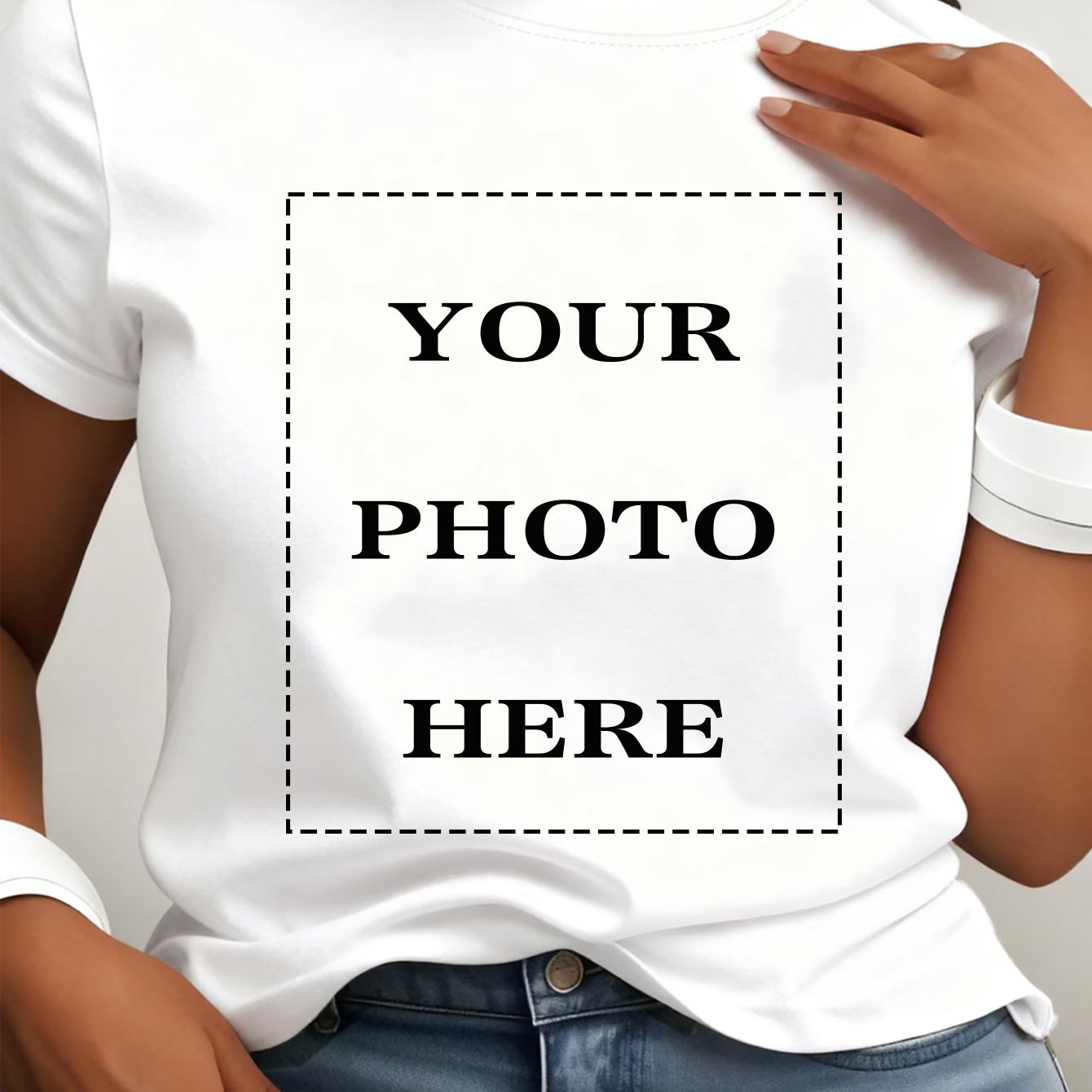 TEMU Personalized Custom Holiday Elegant Women's Dance Queen Printed T-shirt, Allowing You To Customize Your Photos, Suitable For Businesses, Hotels,