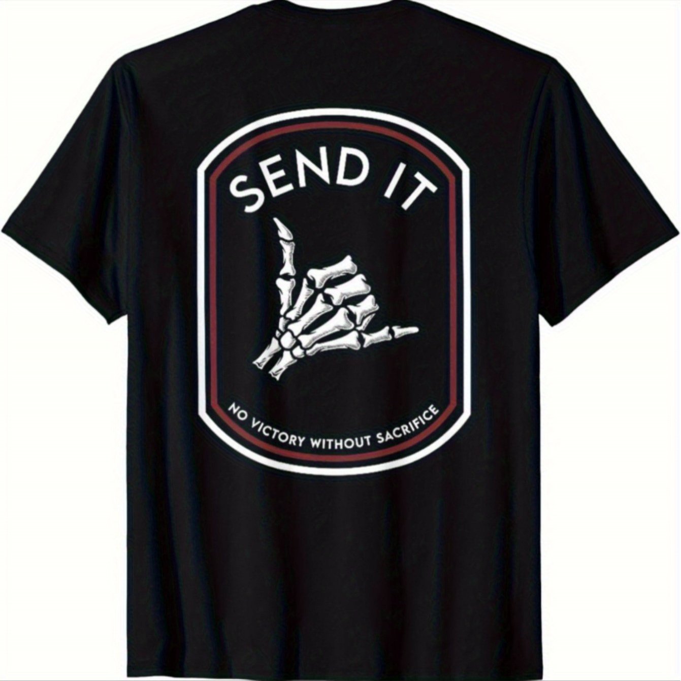 TEMU Men's & Women's 180g Heavyweight Cotton T-shirt - Australian Exclusive -paper-scissors & Slogan Print, Casual & Outdoor Wear (camping/),