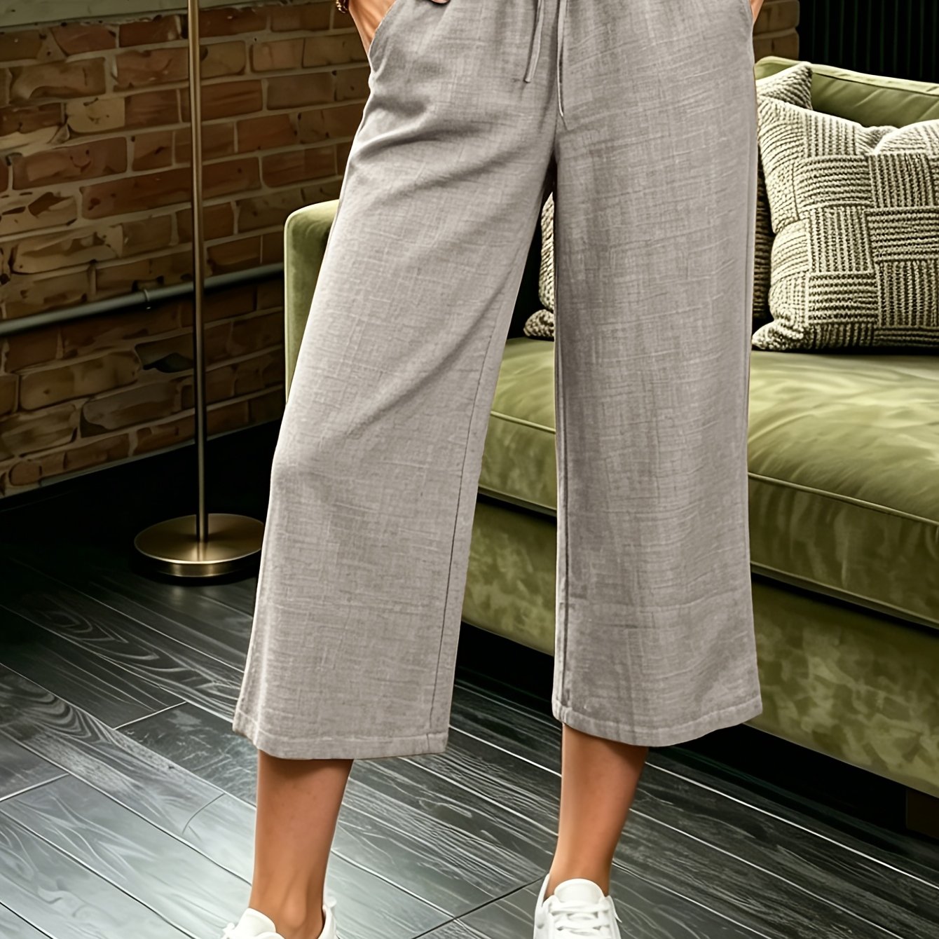 TEMU 1pc Women's European/ S Capri Pants, Women's Casual Quick-dry Compression Pants, Outerwear Capri Leggings
