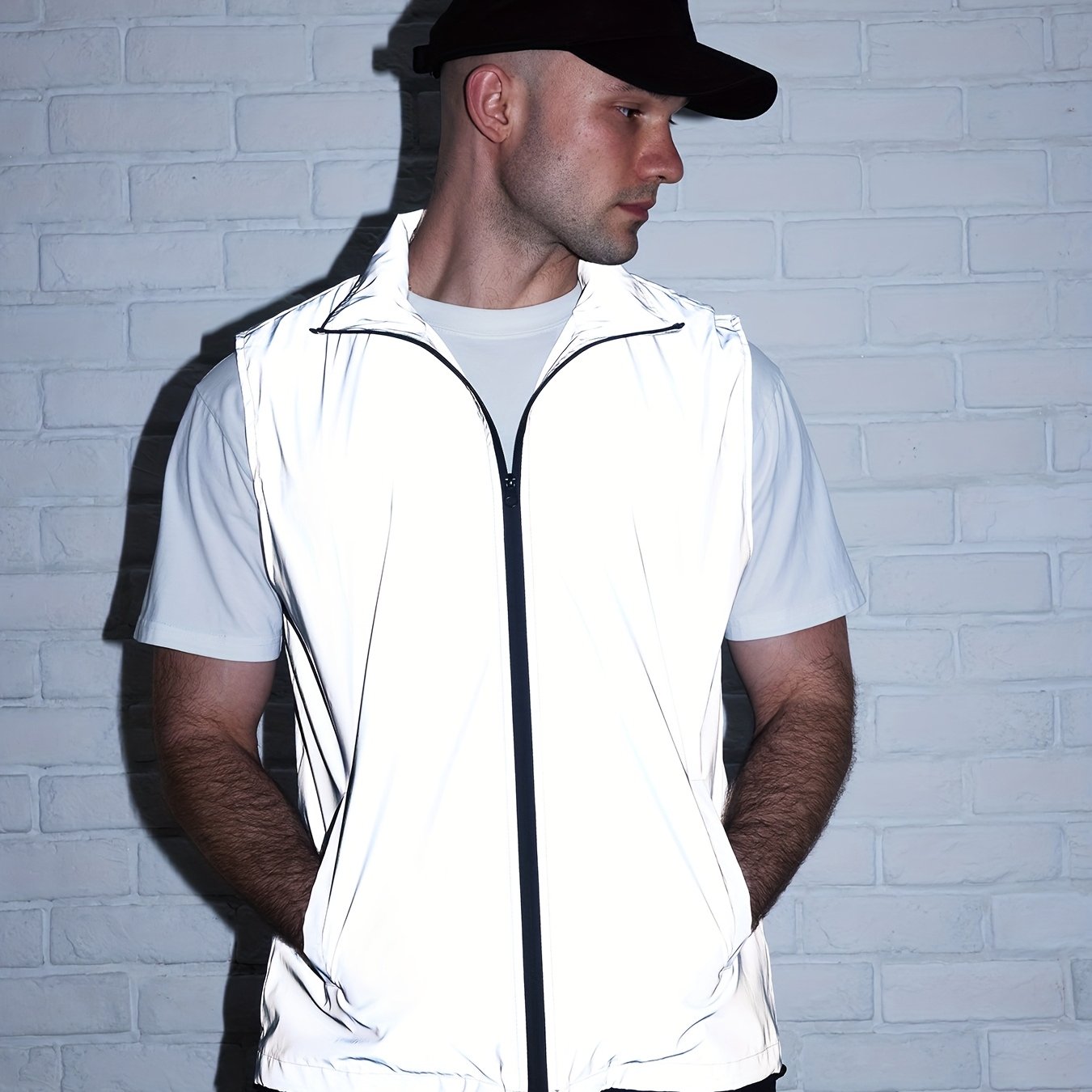 Men's Used For Outdoor Night Running, Cycling, Night Vest Couple Sleeveless Jacket