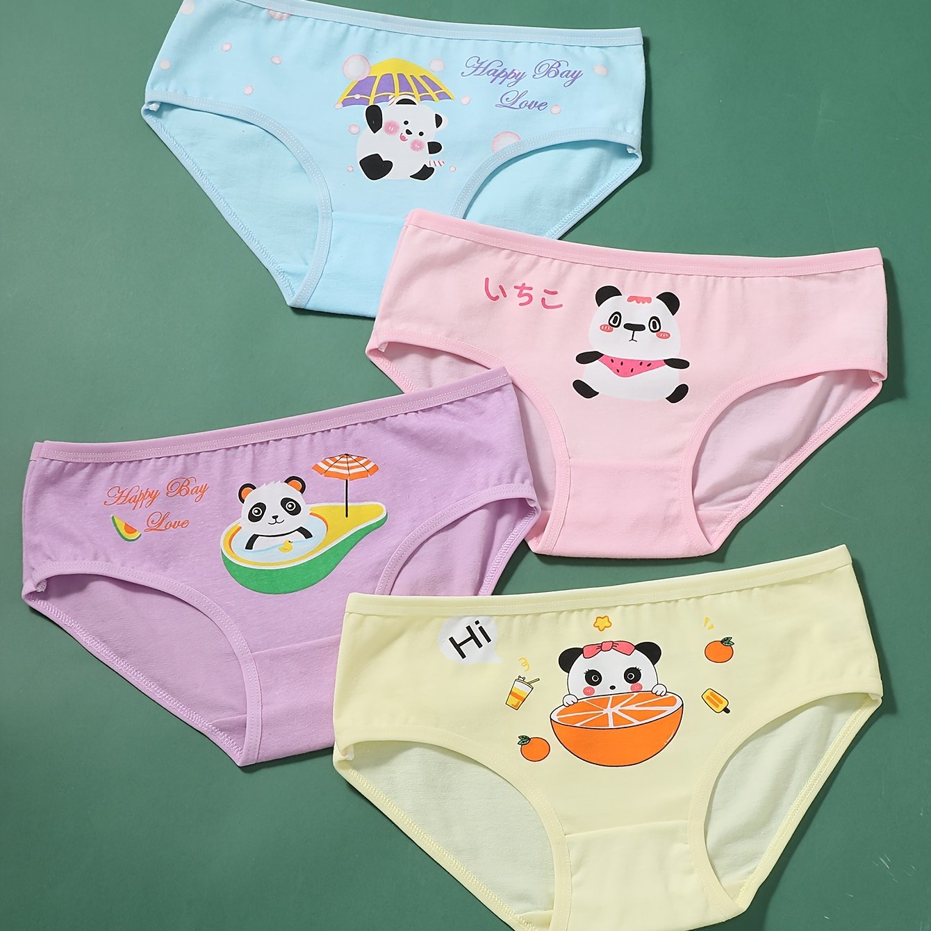 Kid Girls Cotton Briefs Cute Cartoon Girl Print Sweet - Temu Czech Republic