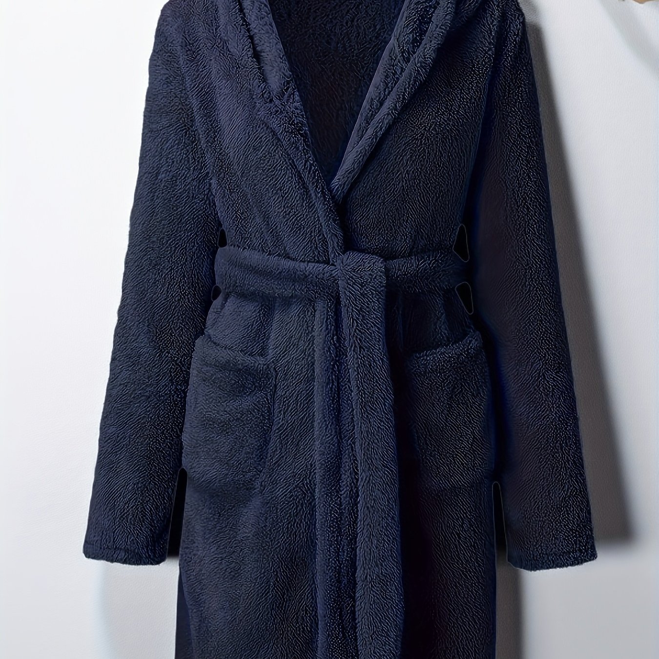 TEMU Accappatoio da casa con cappuccio per e inverno, abbigliamento da casa, accappatoio caldo a con cintura, stile casual, abbigliamento per la casa