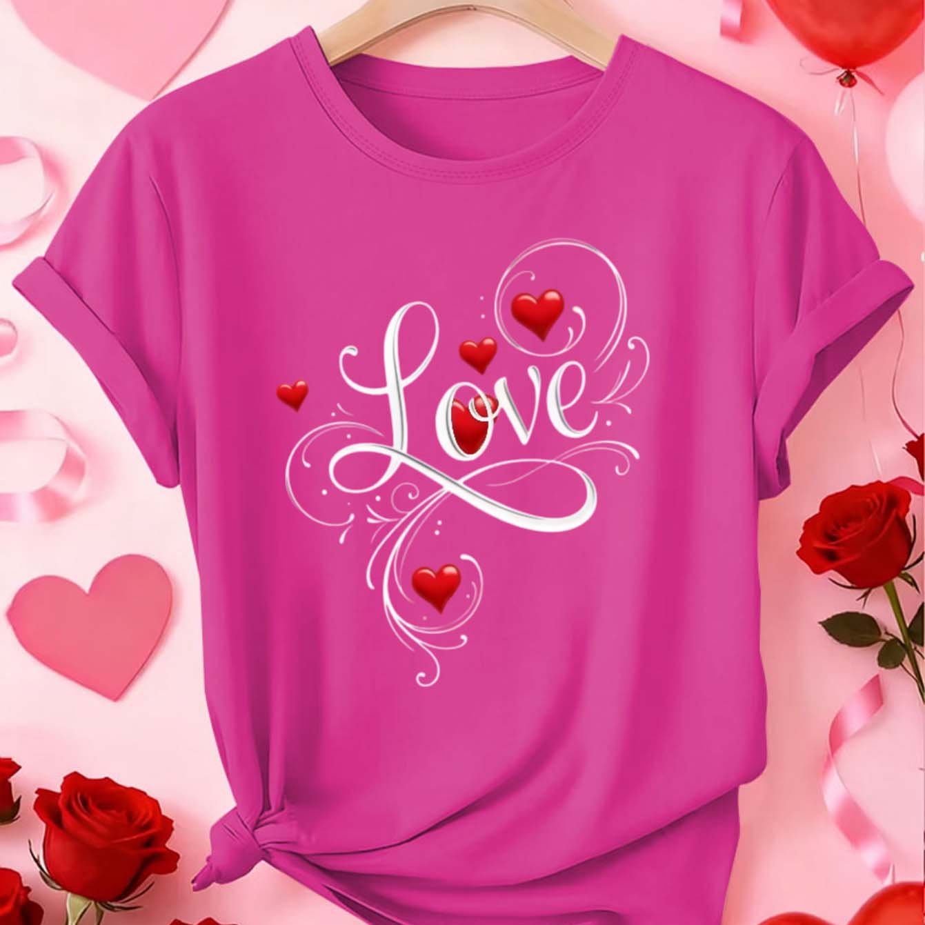 TEMU Plus Size, Women's Casual Fashion Printed T-shirt In Sizes 0-8xl, Trendy Base Layer For Daily , Style, Suitable For , Casual Wear, Short Sleeve