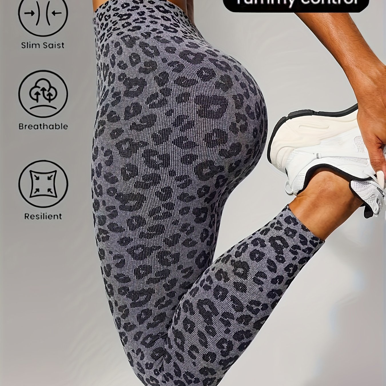 E-shop Leopard-Print Nahtlose High-Stretch Sportleggings, Bequeme Passform, Unverzichtbar für Fitnessbegeisterte, Jedes Workout, Damen Activewear