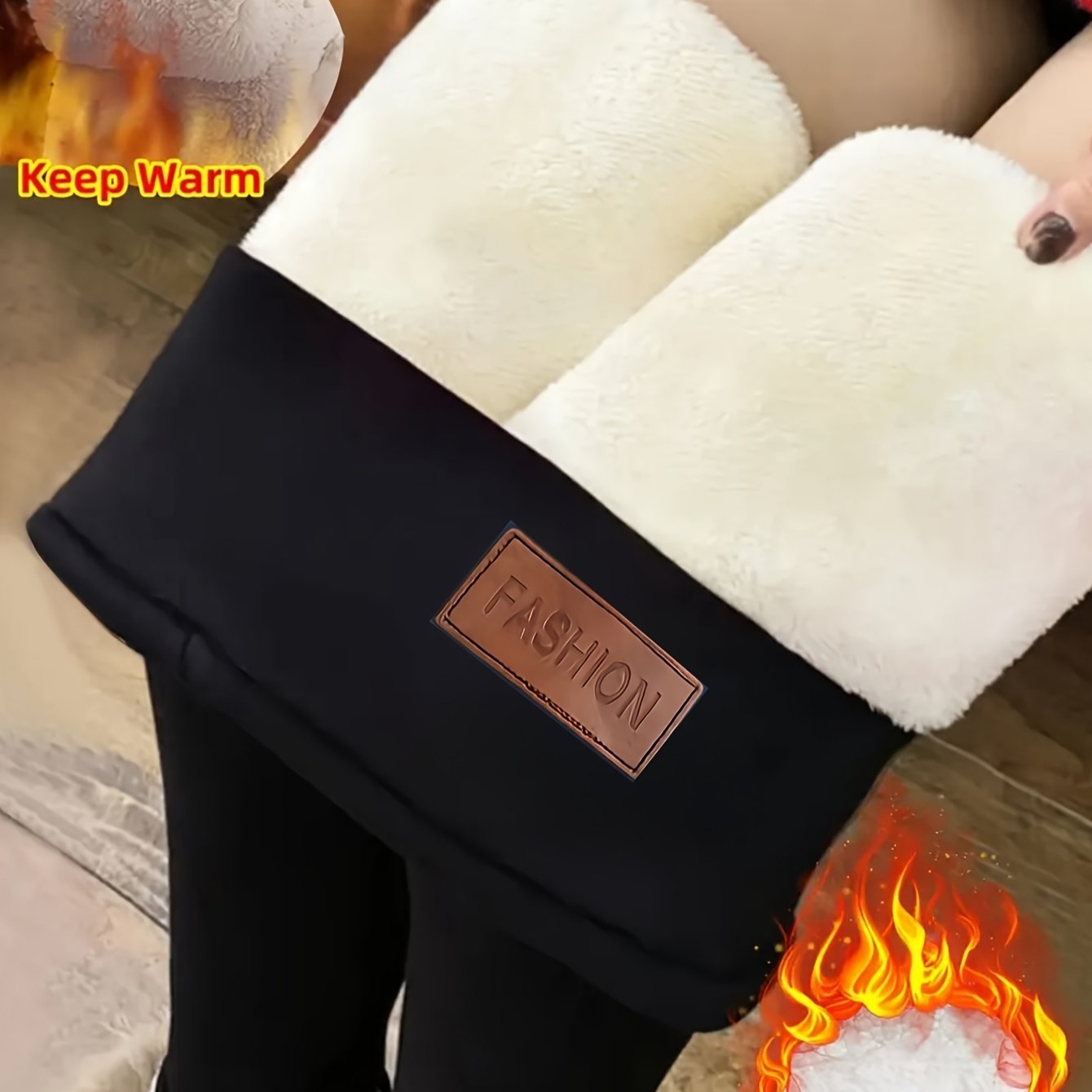 Image of Women's High-waisted Thermal Leggings - Soft And Stretchy Solid Color Pants For Autumn And Winter, Comfortable And Thick, Suitable For Casual Wear, Perfect For Winter Outfits | | Well-, Layering Pants