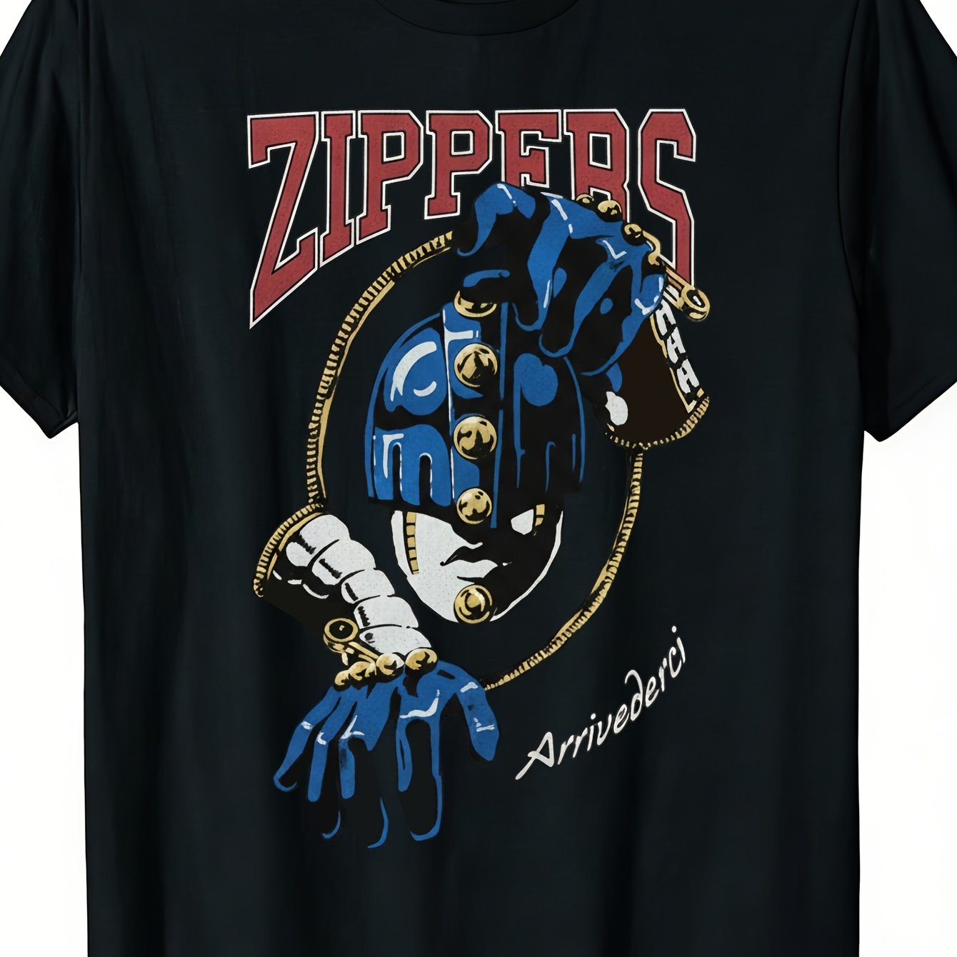 Fun Zipper Design T-shirt Black Graphic Print With Zippers And Text Casual Wear Gift 100 Cotton Fashionable Versatile Men's Tops Men Original Gifts Gifts For Boyfriend T