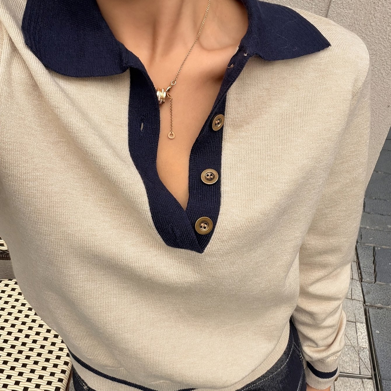 TEMU Collar Long Sleeve Sweater Top Women's Loose Premium Autumn Winter New Sweater