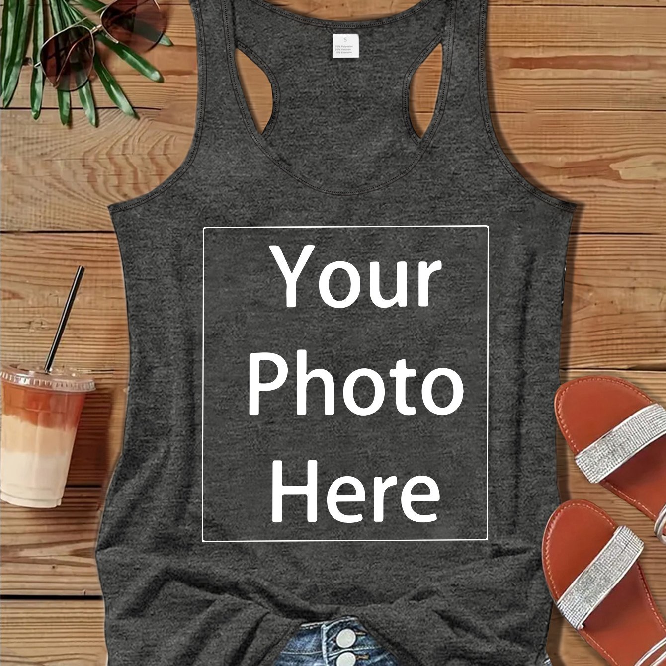 TEMU Custom Product: Image-printed Round Neck Tank Top Pb-211