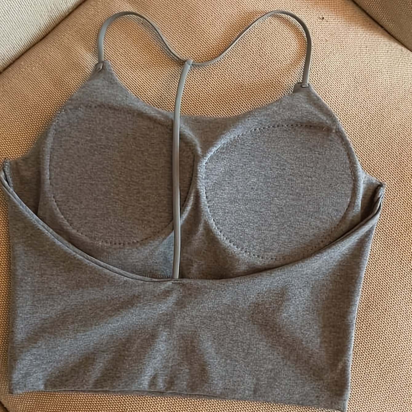TEMU 女性用セクシーなスパゲッティストラップキャミソール、バックレスデザイン、パッド入り、フィット感、多用途ベースレイヤートップ
