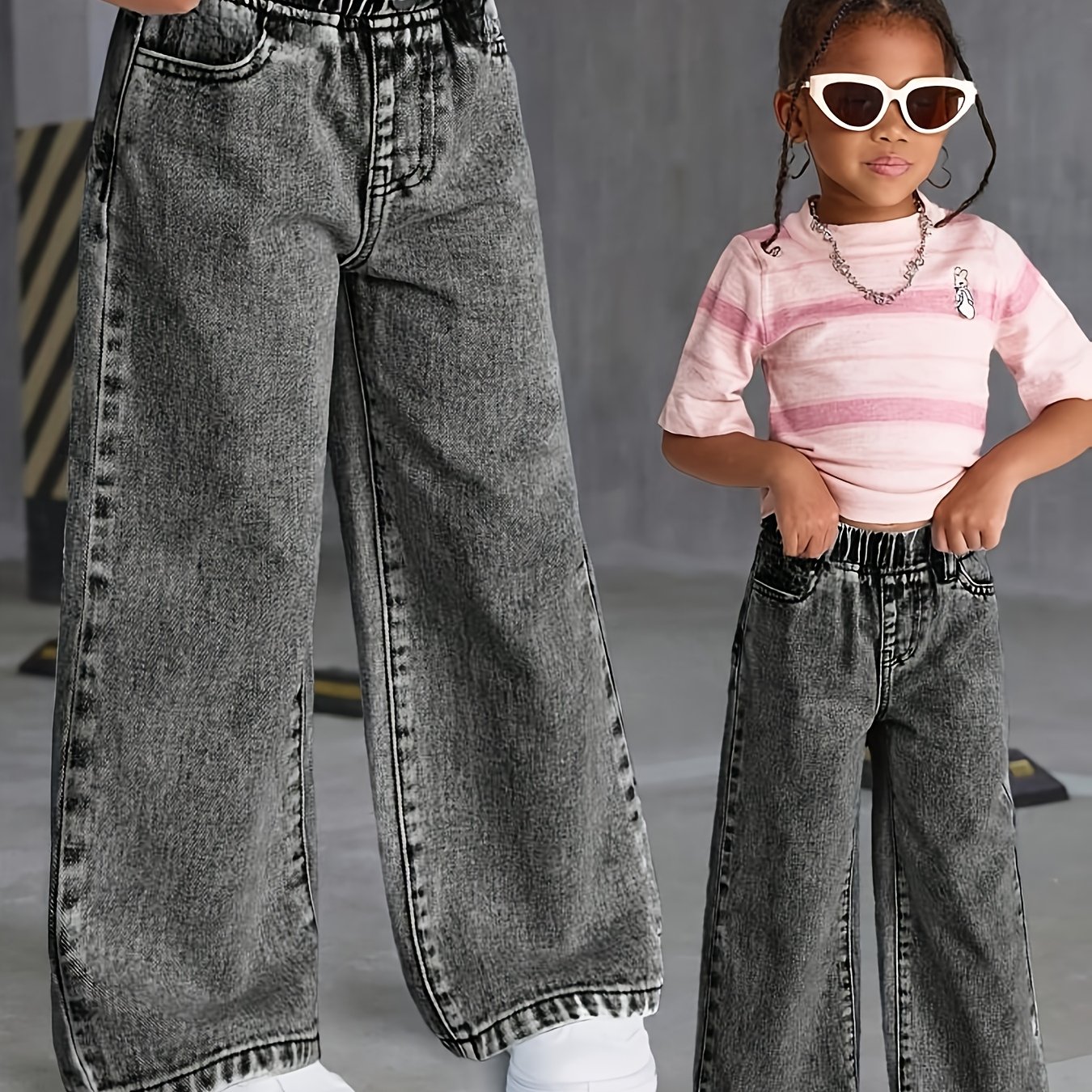 Girl's Versatile And Fashionable Straight-leg Denim Pants, Trendy And Comfortable! Suitable For Occasions, Perfect For .