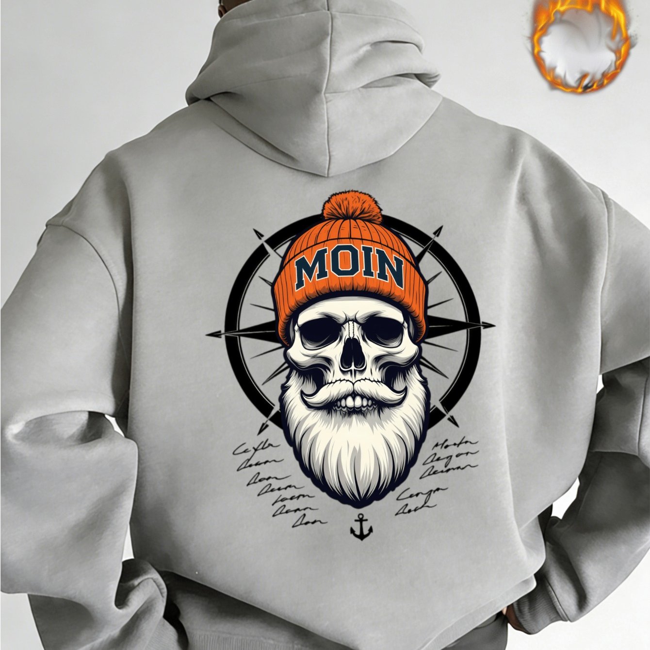 Image of Hello, A Trendy New Style Of Men's Clothing For Autumn And Winter, Featuring A Backprint Sweatshirt And A Couple's Hoodie. A Versatile, Loose-fitting Pullover Suitable For Sports And Casual Wear