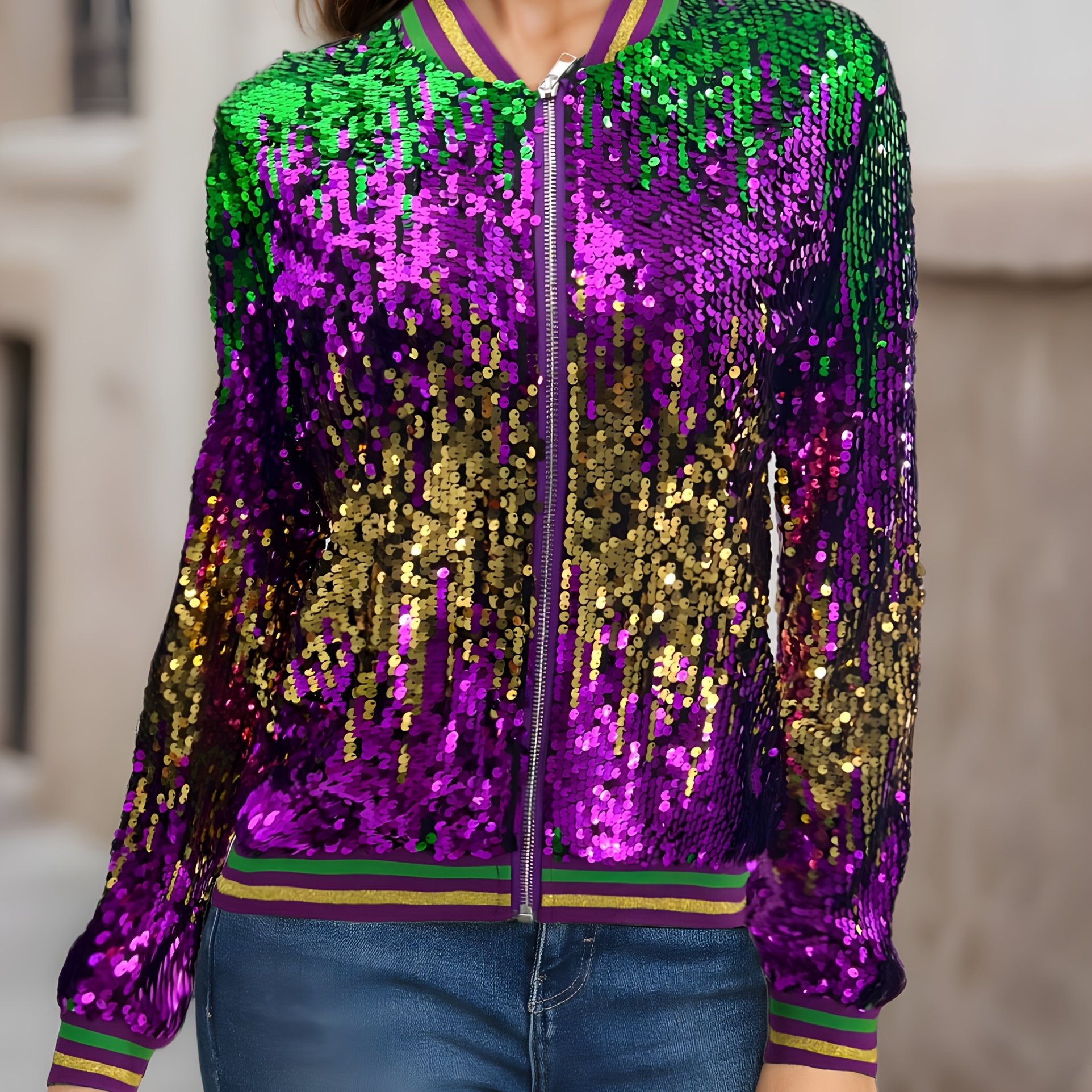 Women's Party Sequin Long Sleeve Jacket