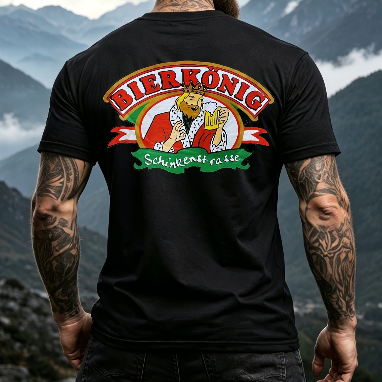 Mallorca T-shirt With Iconic Back Logo Print - Breathable Round Neck Casual Shirt Suitable For , Machine Washable, Classic Design For Outdoor & Casual Attire, Unisex Fit For Mallorca