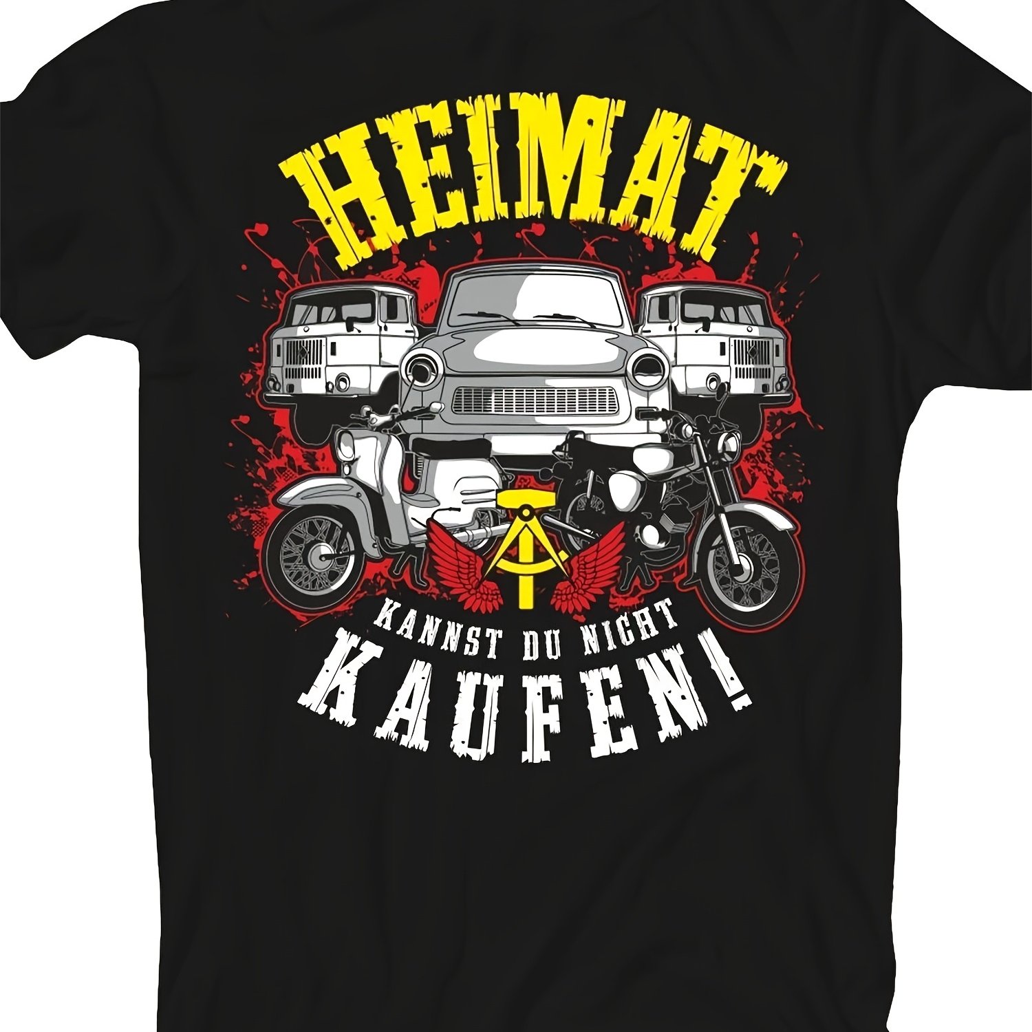 Men's East Germany Nva Ifa W50 Ossi Gdr T-shirt - Vintage Tee S-, Retro German Democratic Republic Apparel, Collectible Nostalgic Shirt, Plus Size