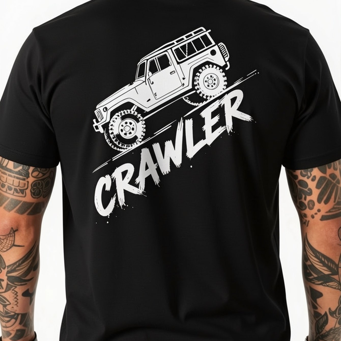 Image of Crawler Rc Car Rock Scaler Scale Rc Offroad Truck Clawling Men's Back Print T-shirt Good Items For Gifting