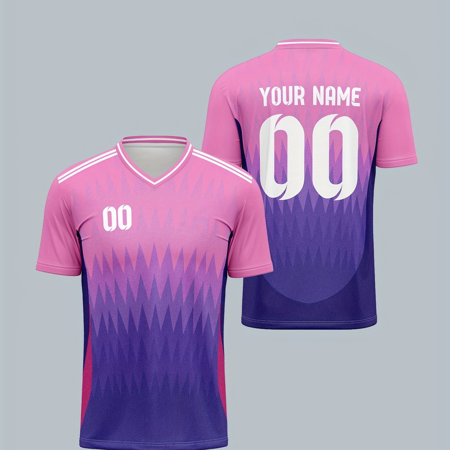 Image of Personalized German Football Jersey - Name & Number V-neck Suitable For Training, Matches, Uniforms - Machine Washable - Sportswear For &, Outdoor Parties,, Casual Wear