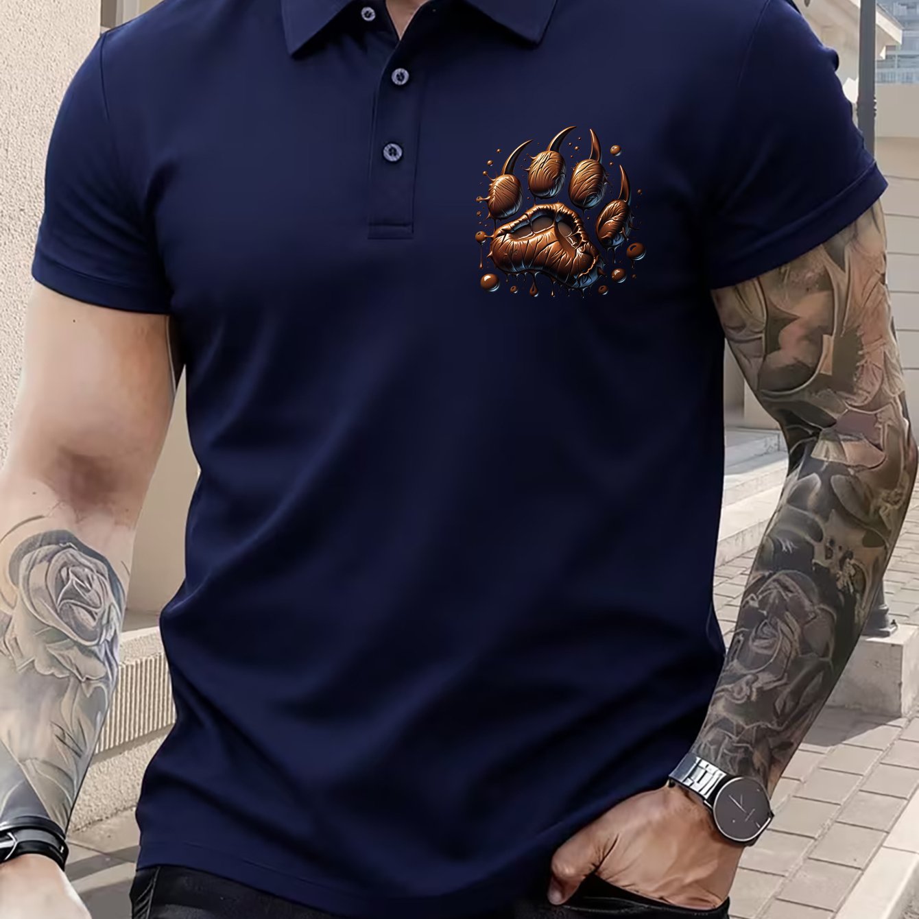 Image of A Print Design Cotton Men's High Quality Premium Cotton For Casual And Outdoor Activities Perfect Gift For And Animal Enthusiasts