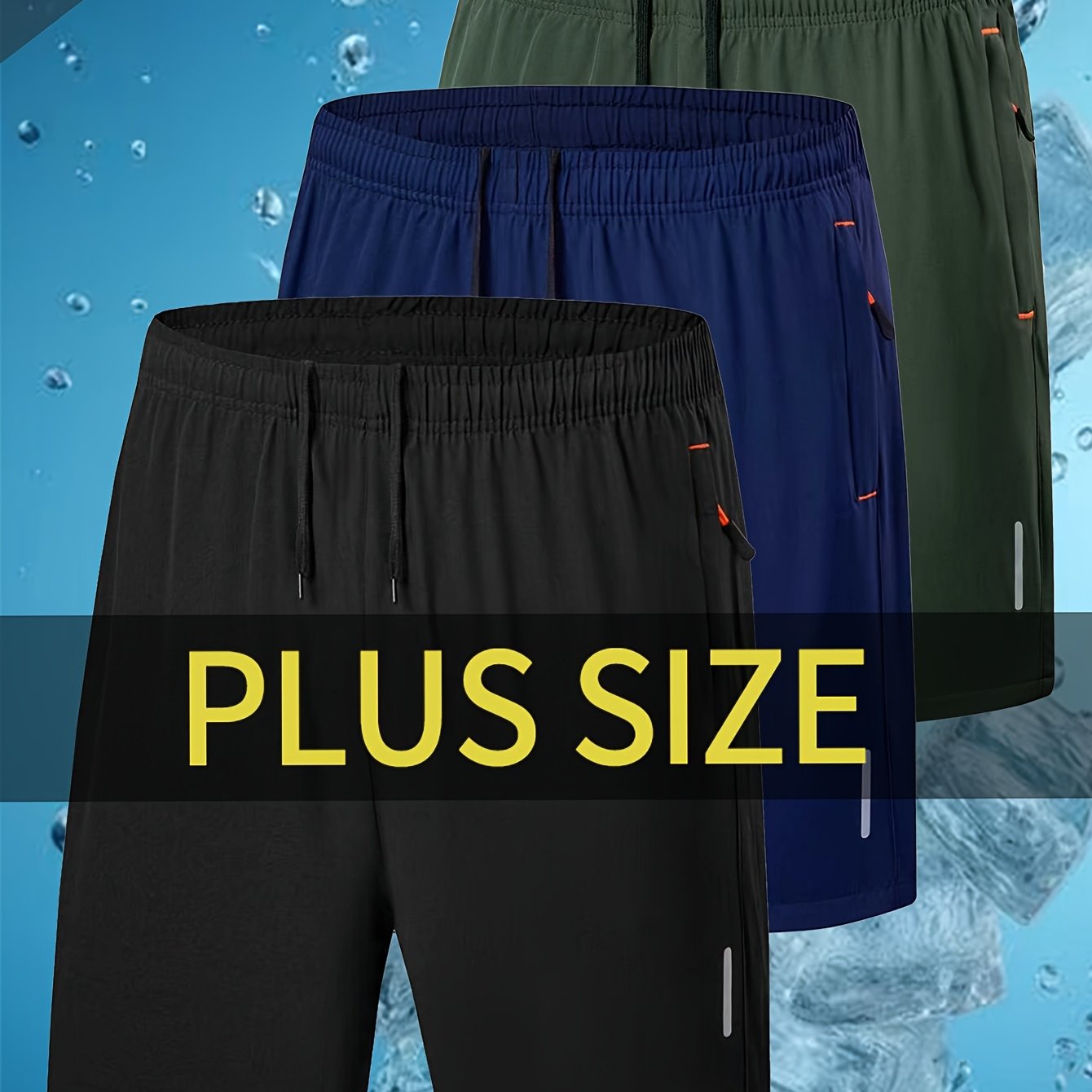 TEMU 3pcs Men's Large-sized Shorts - Summer Breathable, Lightweight, Quick-drying Casual Shorts - Casual Running, Fitness, Camping And Beach Shorts,